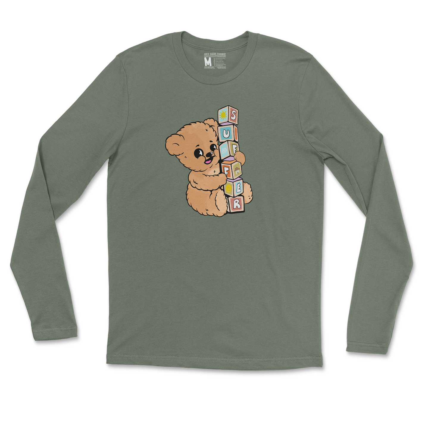 Gildan SoftStyle Long Sleeve in Military Green