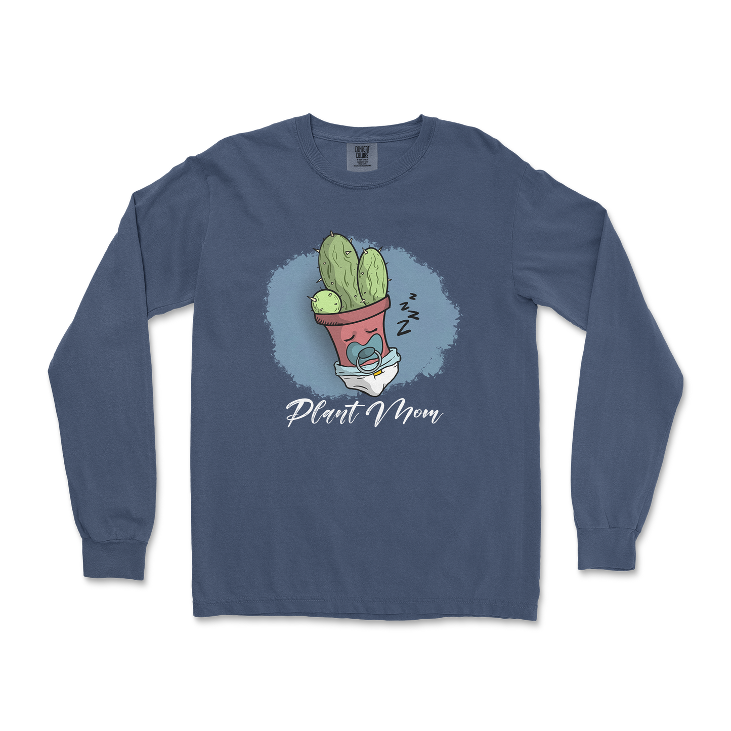 Comfort Colors Long Sleeve Plant Mom 2 in Midnight
