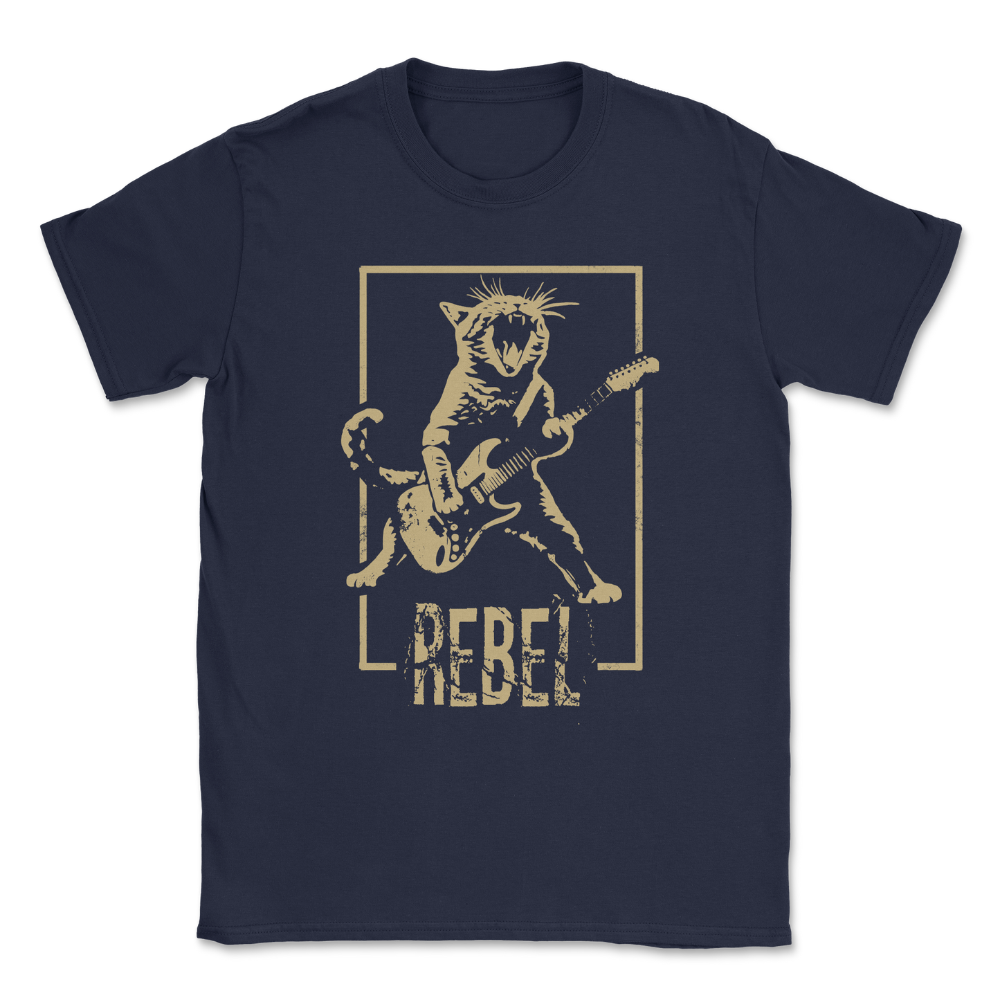 Heavy Blend T-Shirt Rebel Kitty in Navy