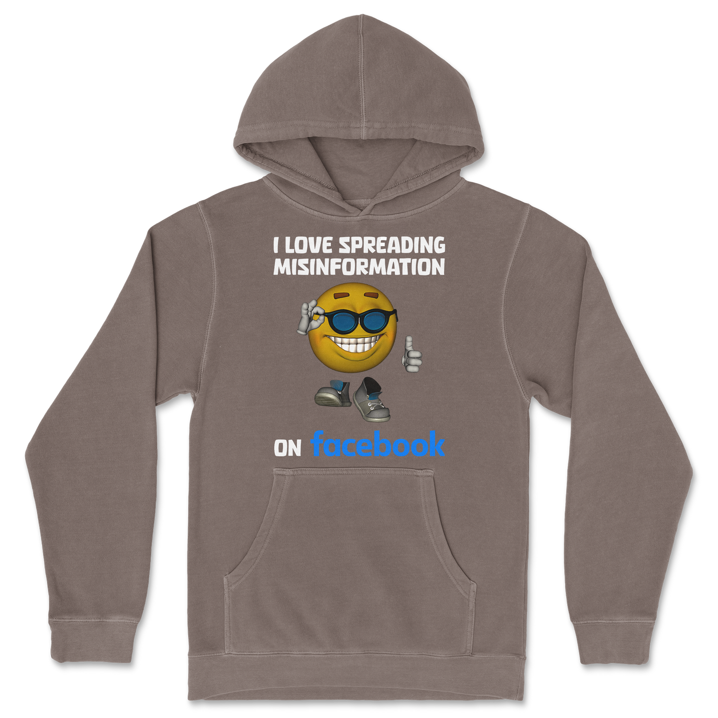 Independent Clothing Co. Hoodie Spreadin Misinformation in Clay