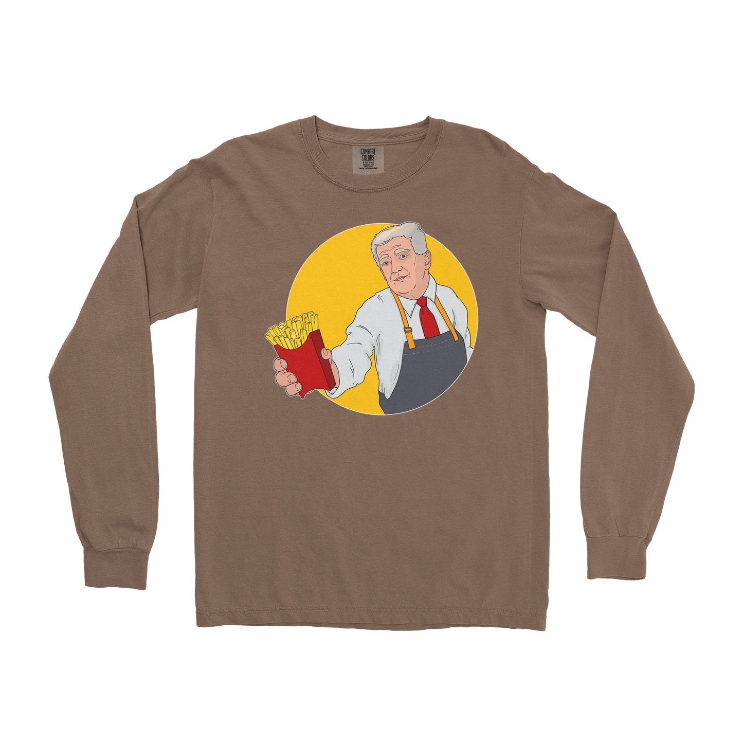 Comfort Colors Long Sleeve McTrump in Espresso
