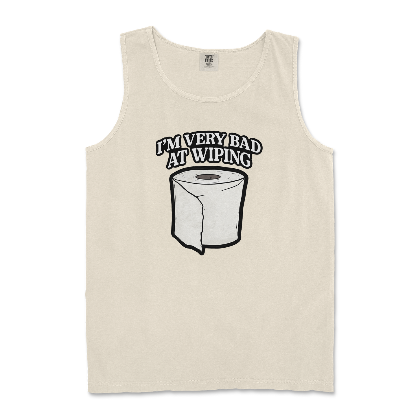 Comfort Colors Tank Top Bad Wiper in Ivory