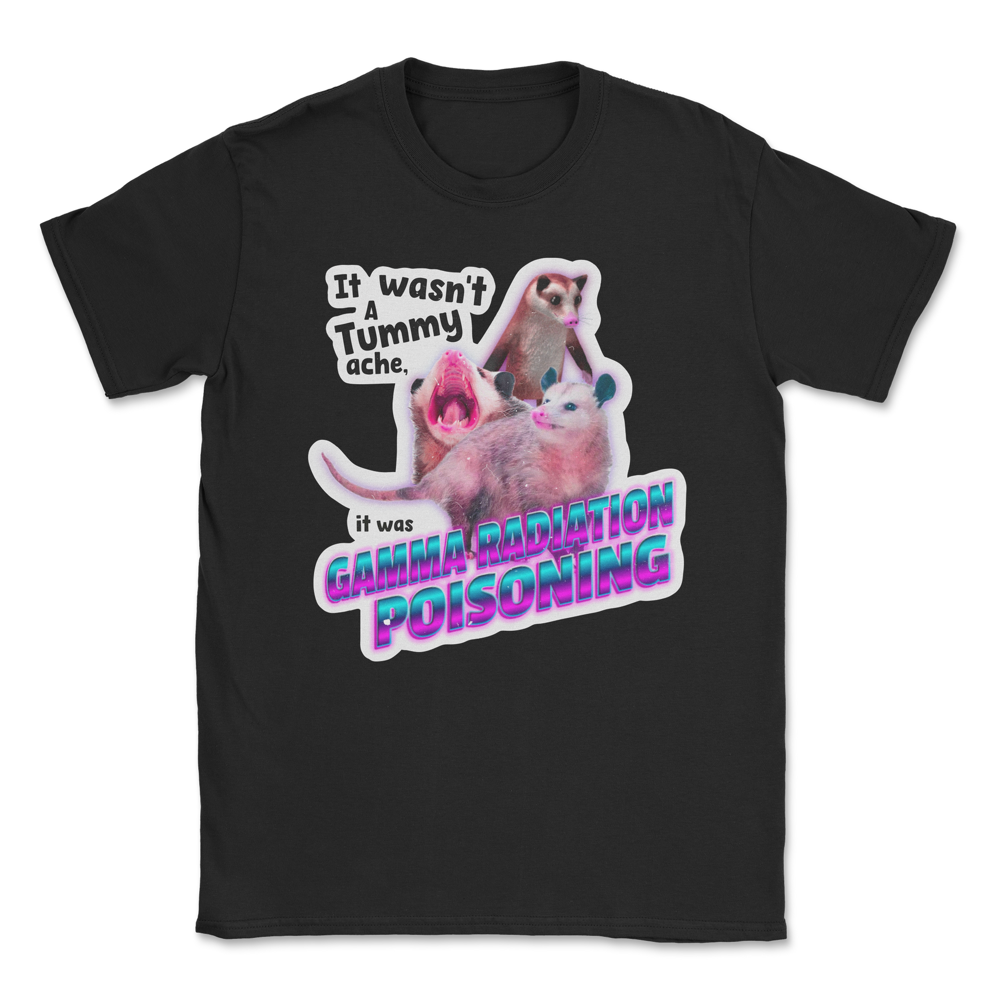The Nice Shirt T-Shirt Possum Radiation  in Black