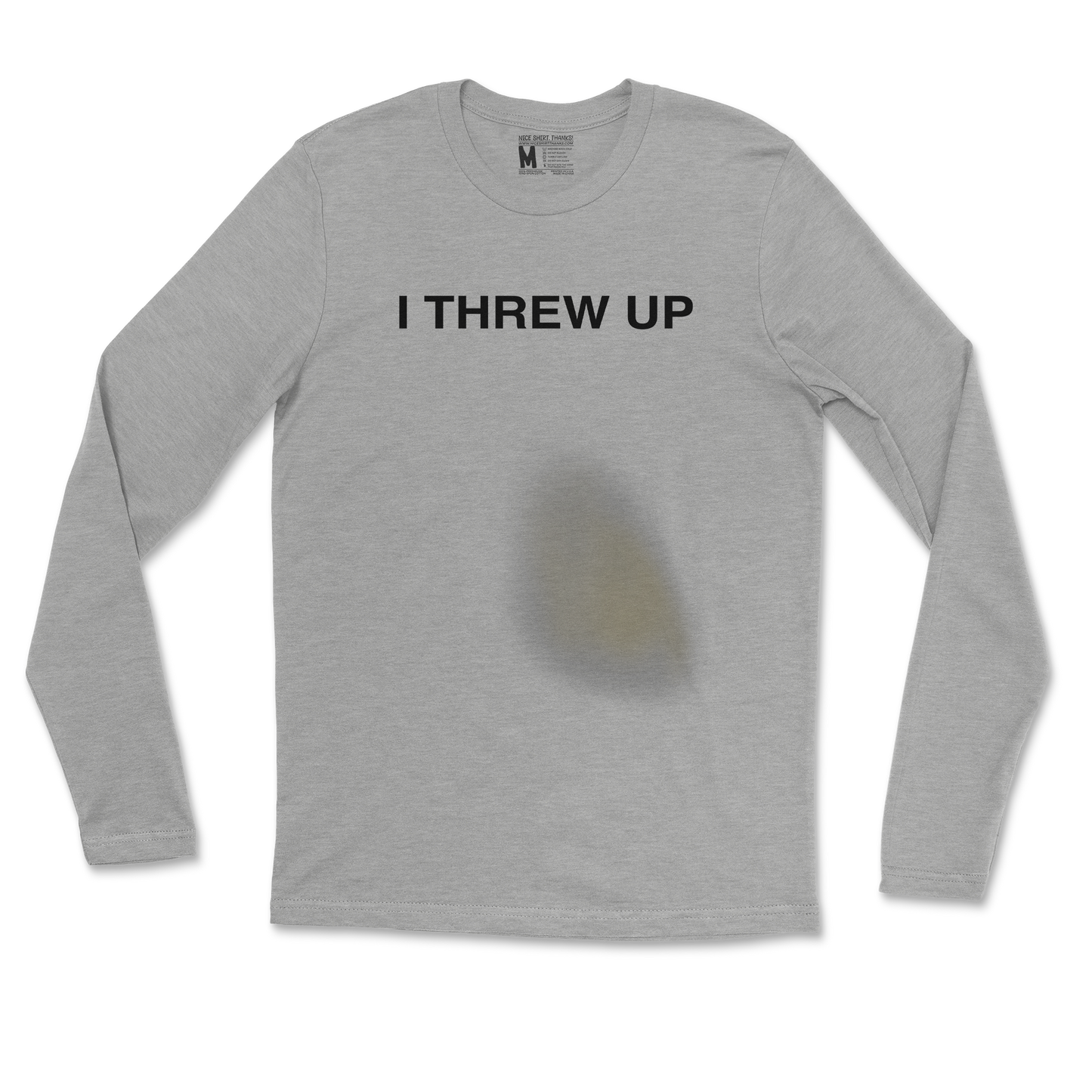 Gildan SoftStyle Long Sleeve Mom I Threw Up in Sports Grey