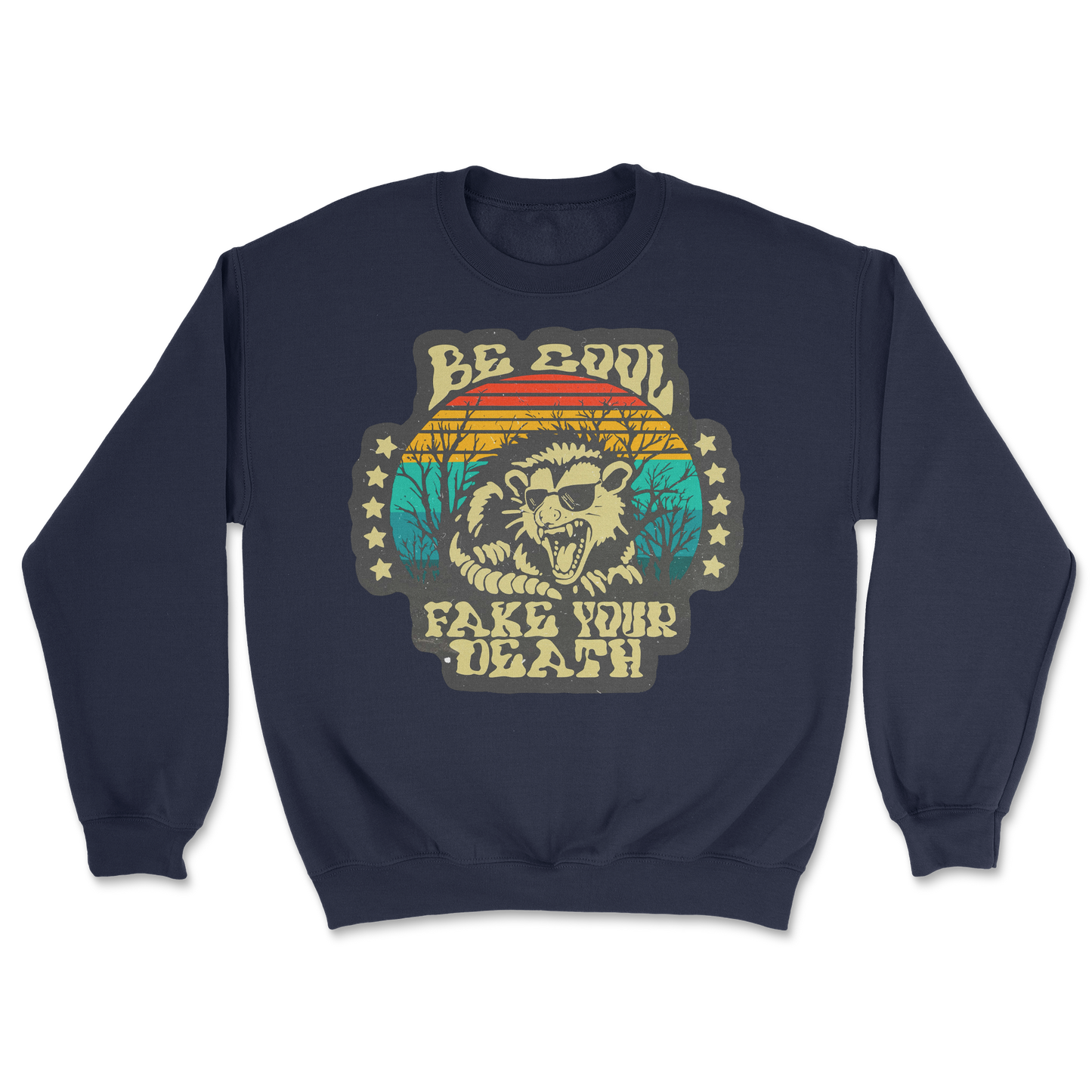Heavy Blend Crew Neck Fake Your Death in Navy