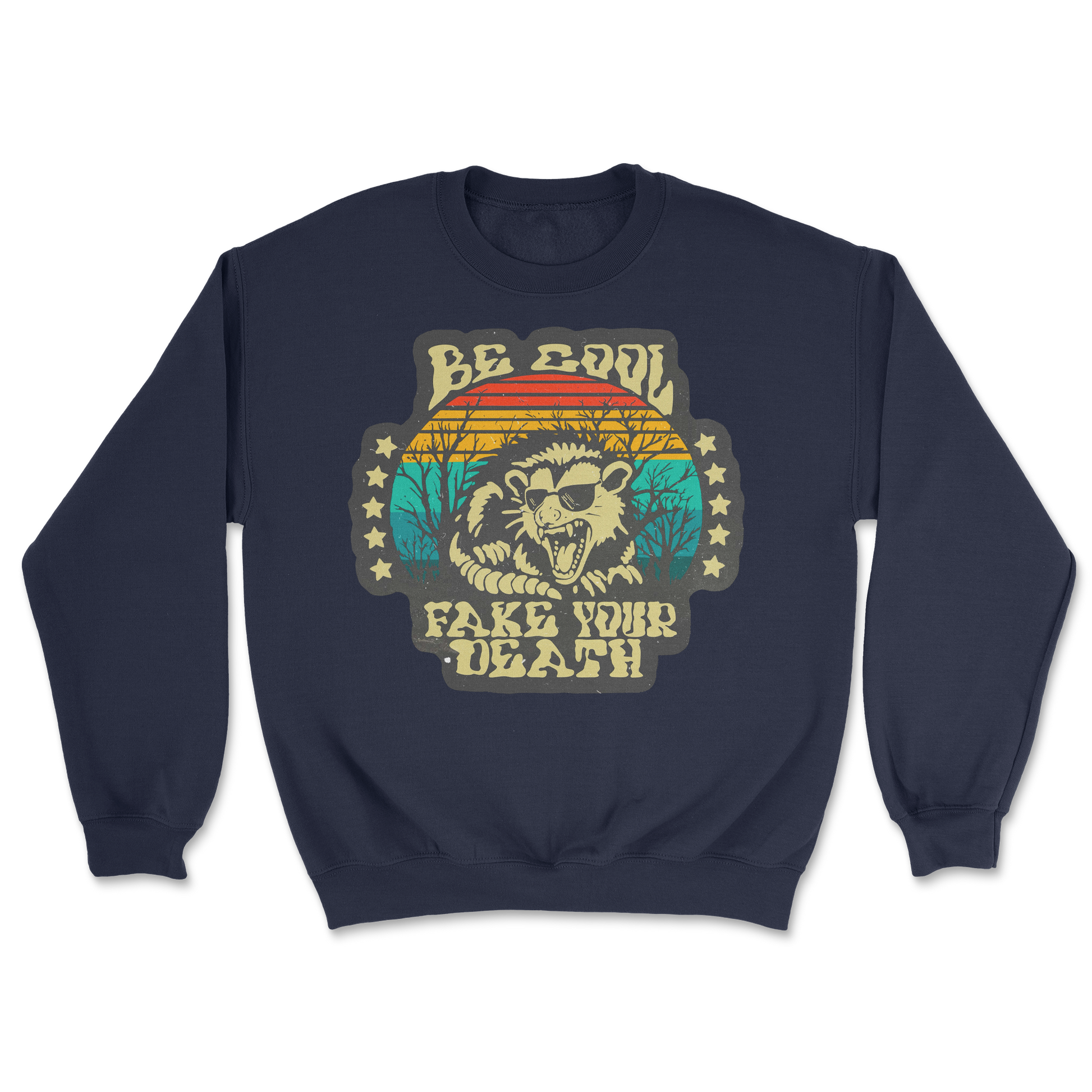 Heavy Blend Crew Neck Fake Your Death in Navy