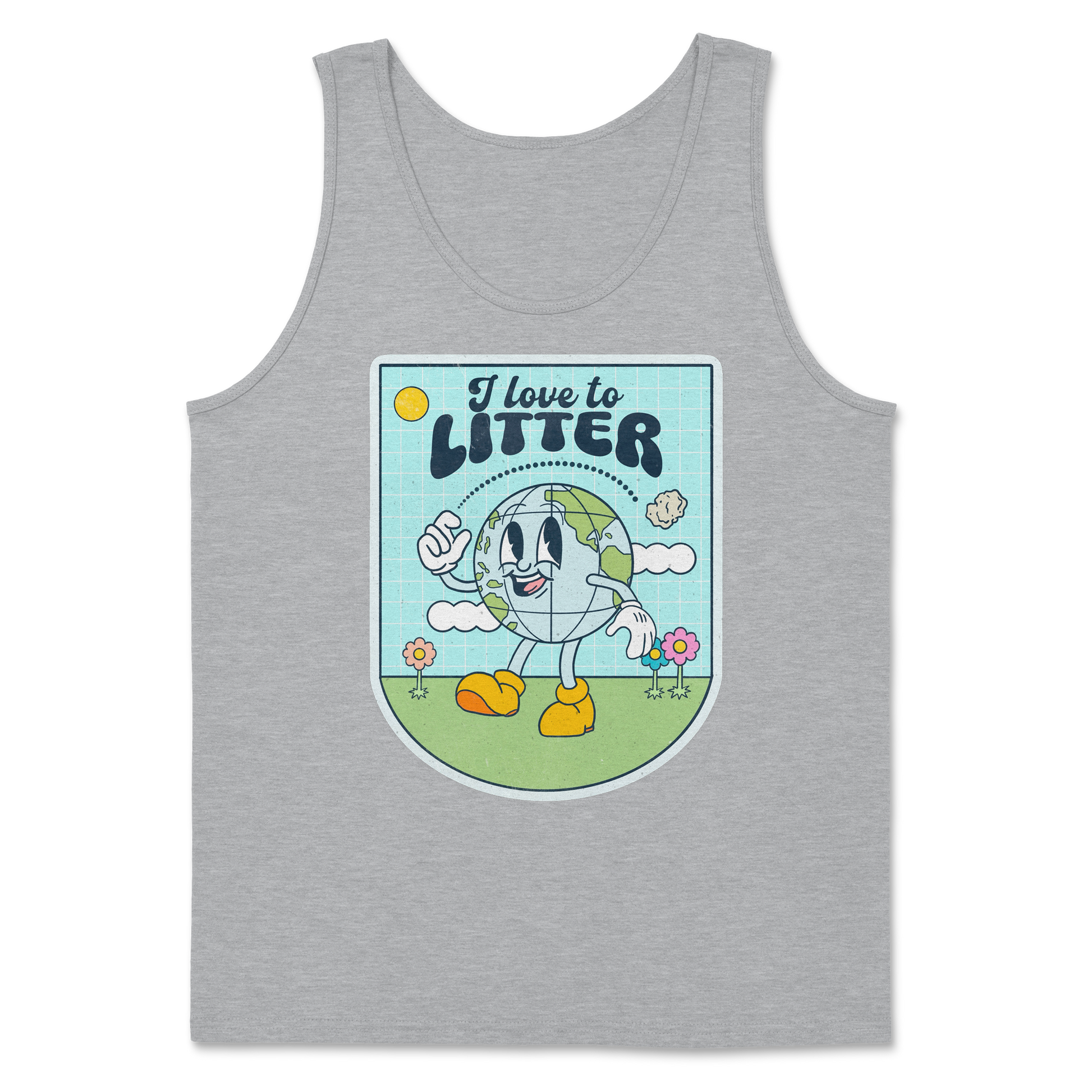 Heavy Blend Tank Top Earth Day in Sports Grey