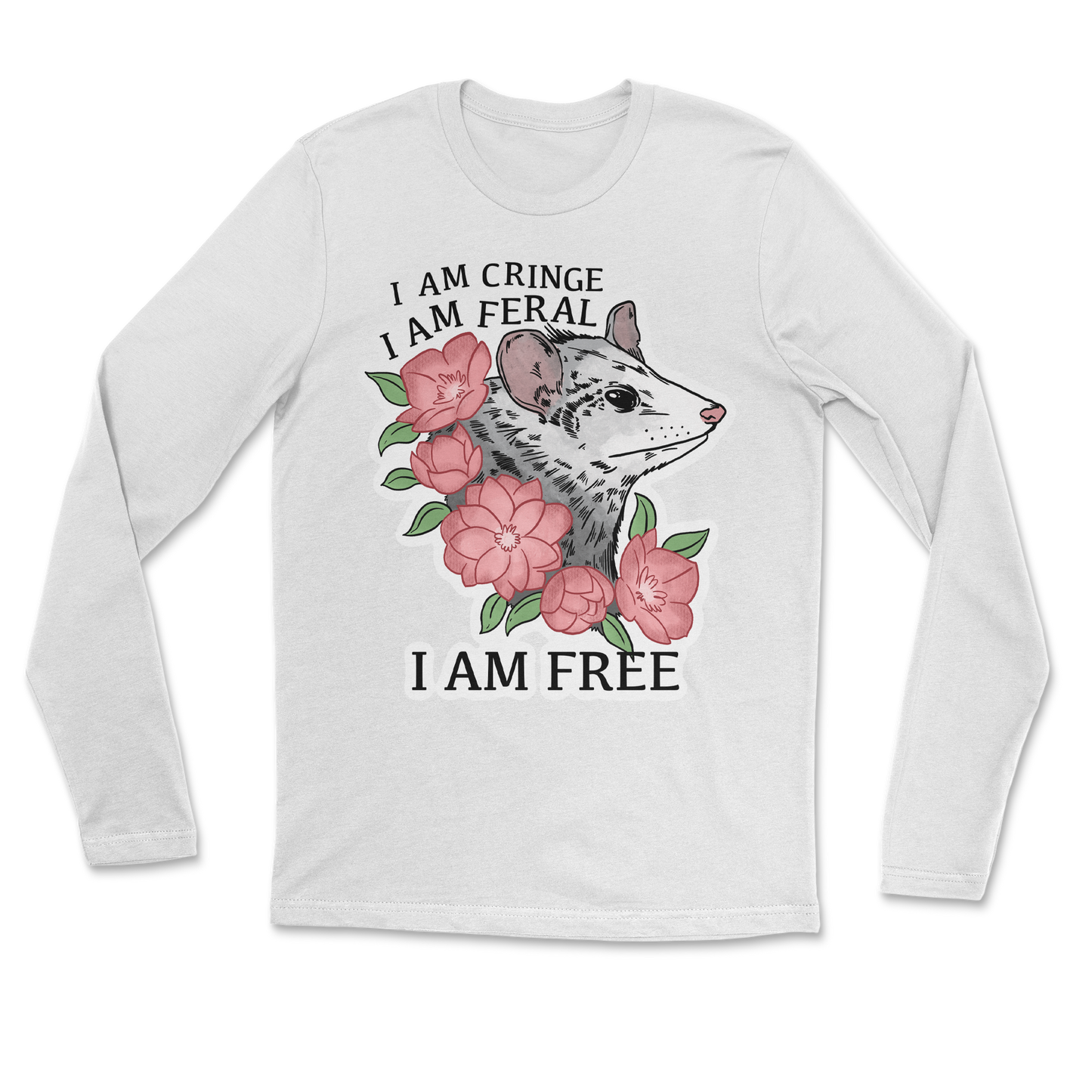 The Nice Shirt Long Sleeve I Am Cringe in White