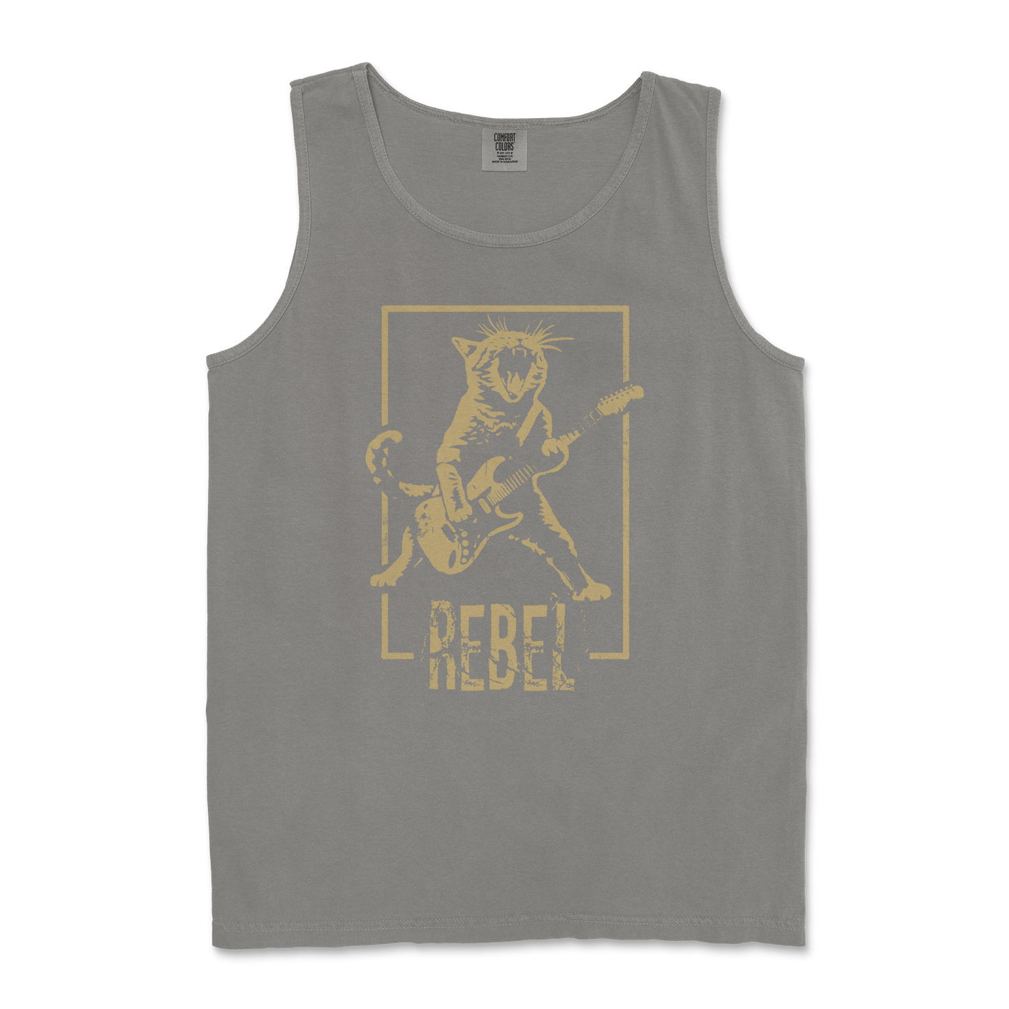 Comfort Colors Tank Top Rebel Kitty in Grey