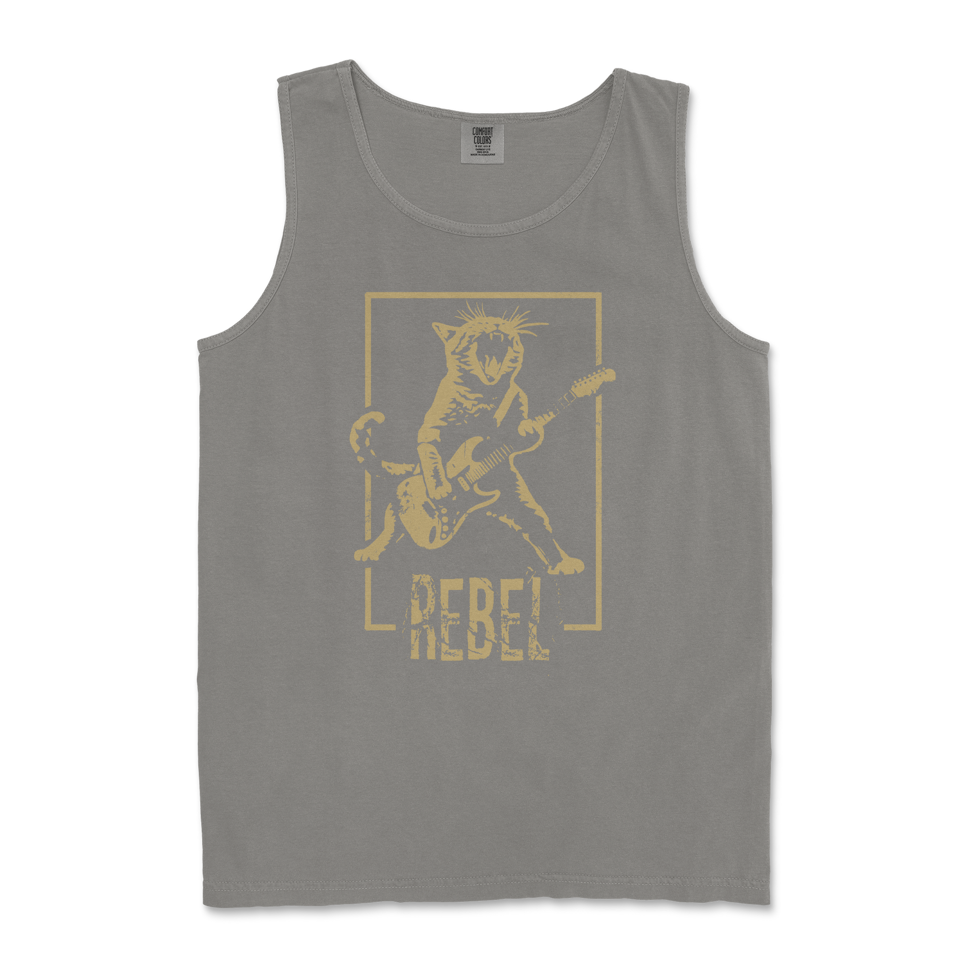 Comfort Colors Tank Top Rebel Kitty in Grey