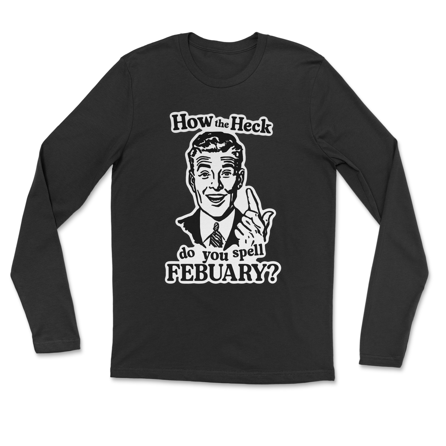 Heavy Blend Long Sleeve February in Black
