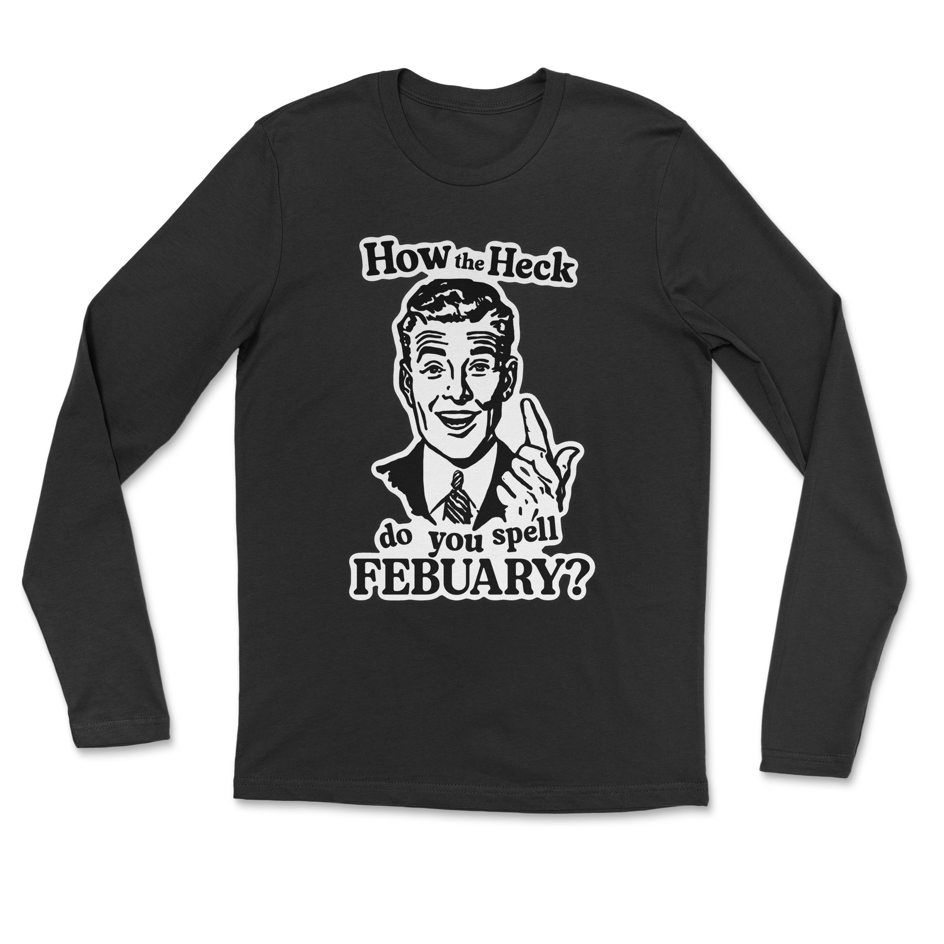Heavy Blend Long Sleeve February in Black