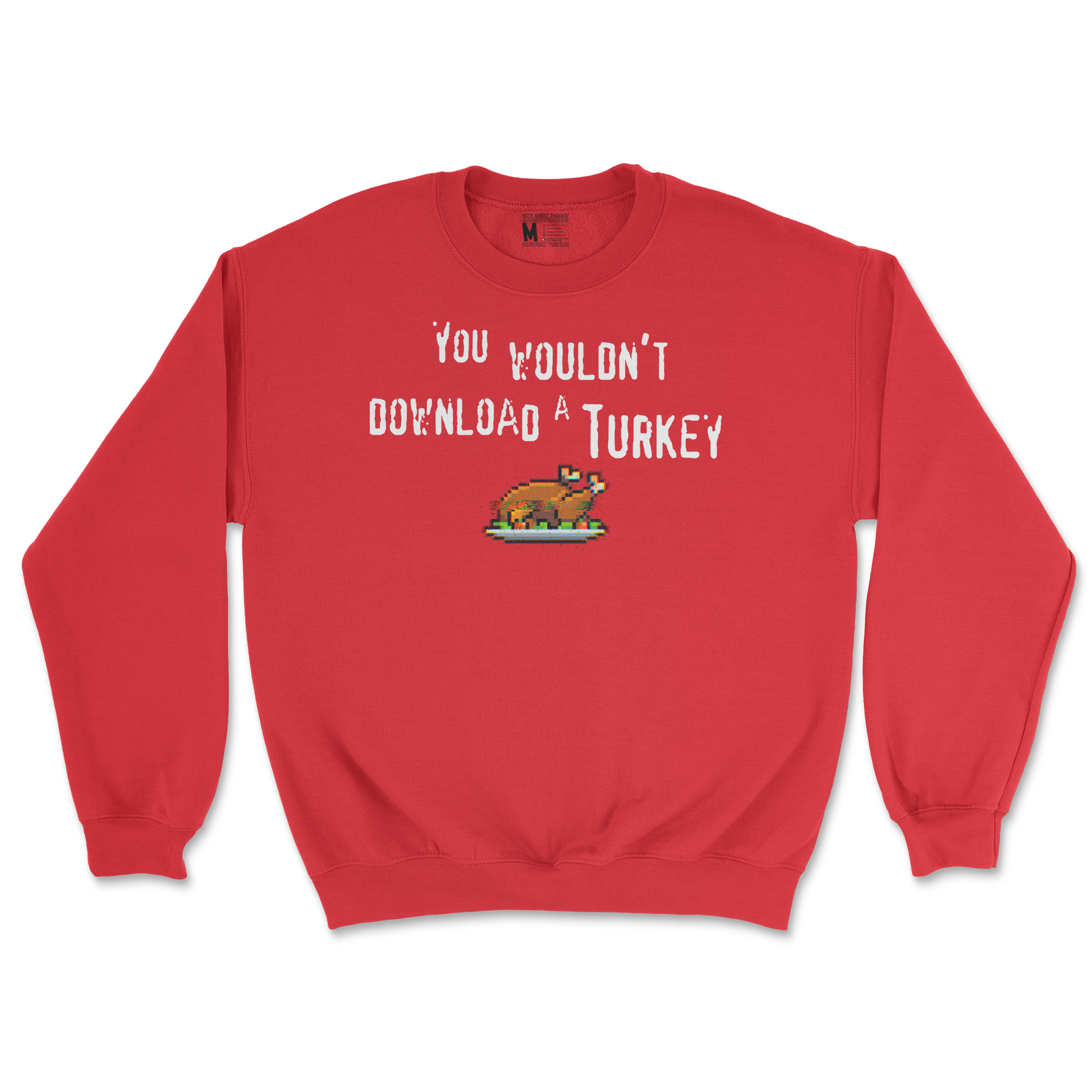 Gildan SoftStyle Crew Neck Downloadable Turkey  in Red