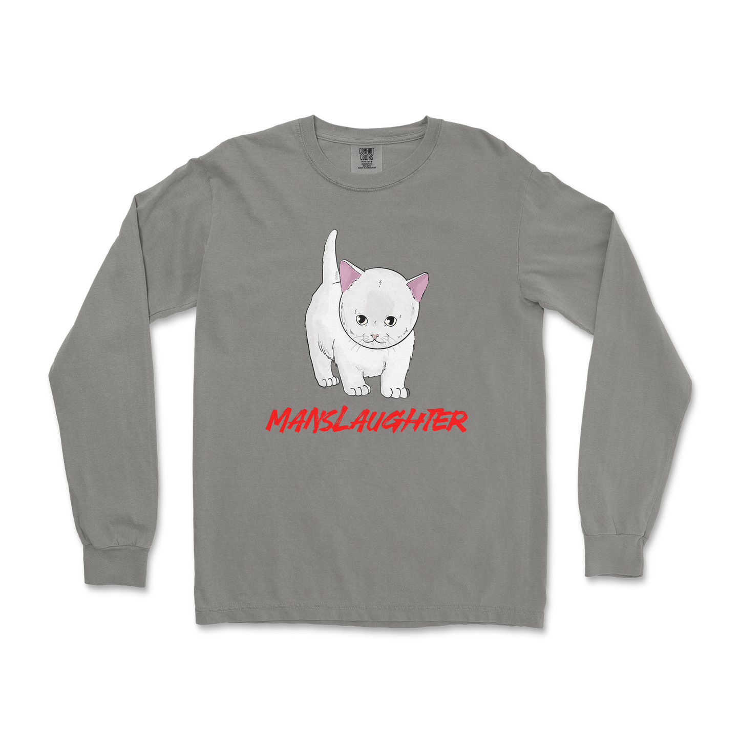 Comfort Colors Long Sleeve Manslaughter in Grey