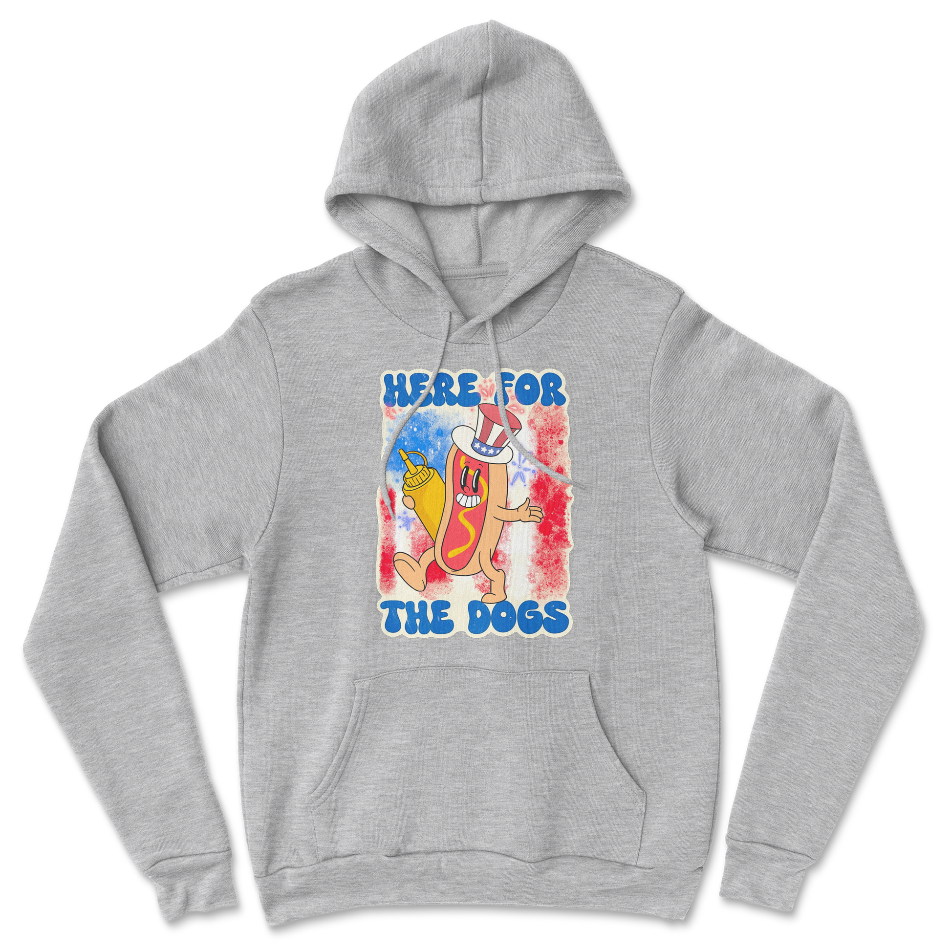 Heavy Blend Hoodie Hot Dog in Grey Heather