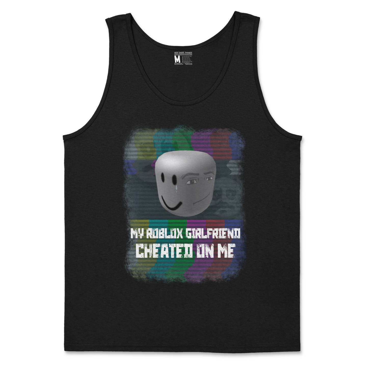 Gildan SoftStyle Tank Top Roblox GF in Black