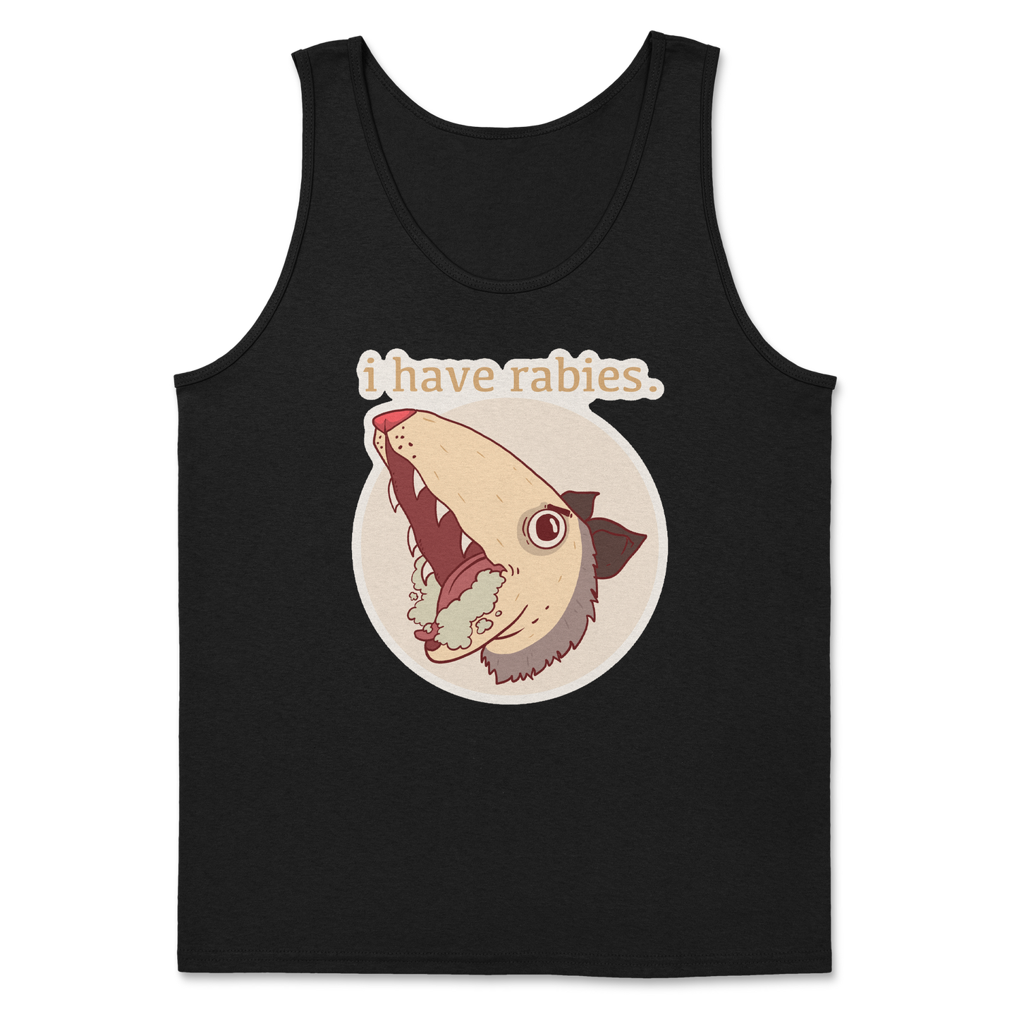 Heavy Blend Tank Top I Have Rabies in Black
