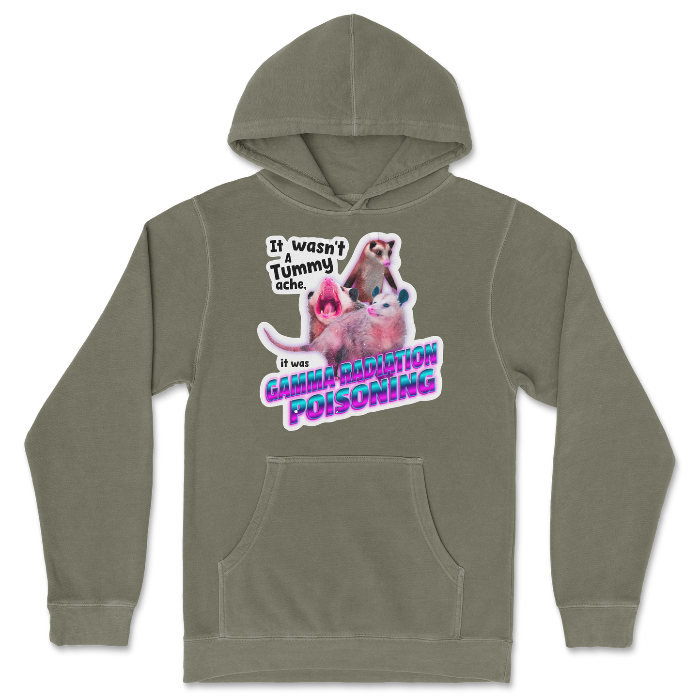 Independent Clothing Co. Hoodie Possum Radiation in Olive