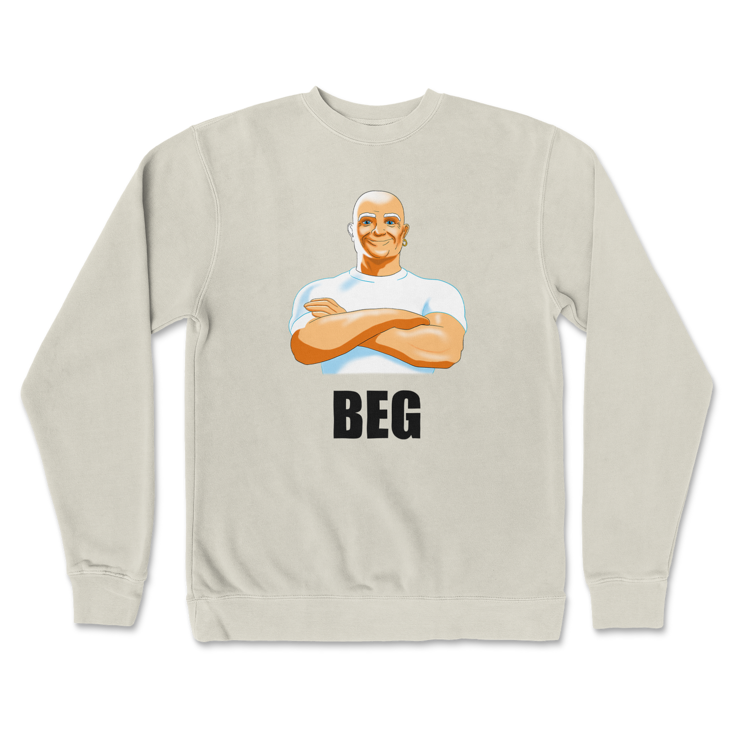 Independent Clothing Co. Crew Neck Beg in Bone