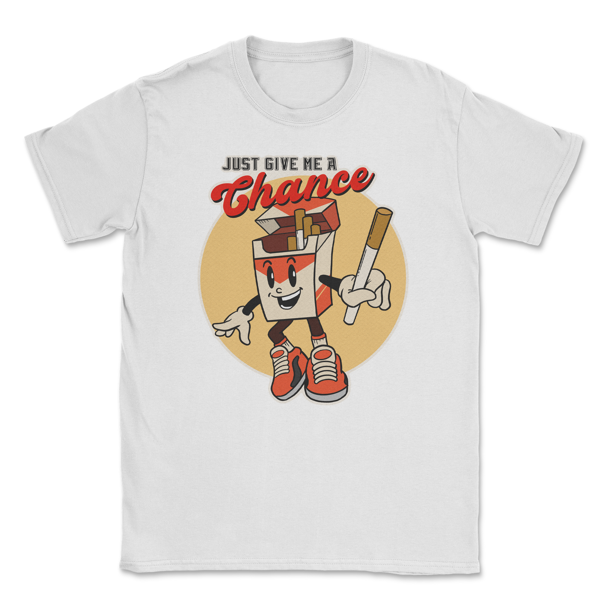 Heavy Blend T-Shirt Vintage Cigarette in White