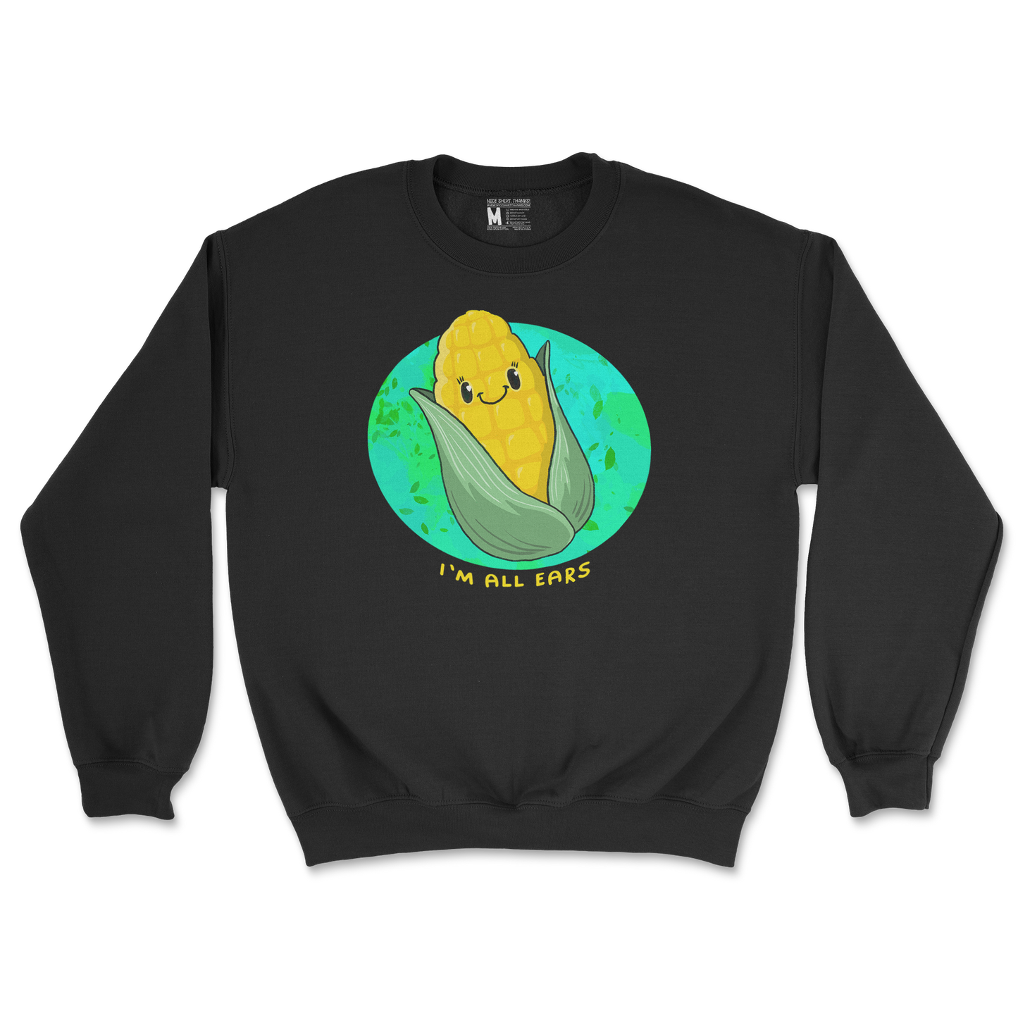 Gildan SoftStyle Crew Neck Mmm Corn in Black