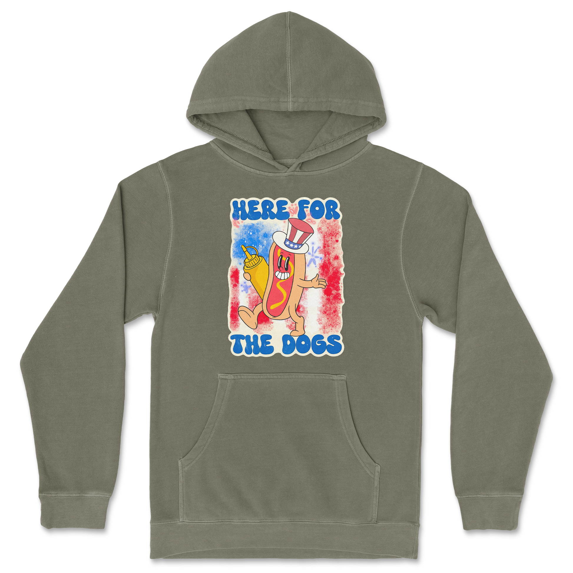Independent Clothing Co. Hoodie Hot Dog in Olive