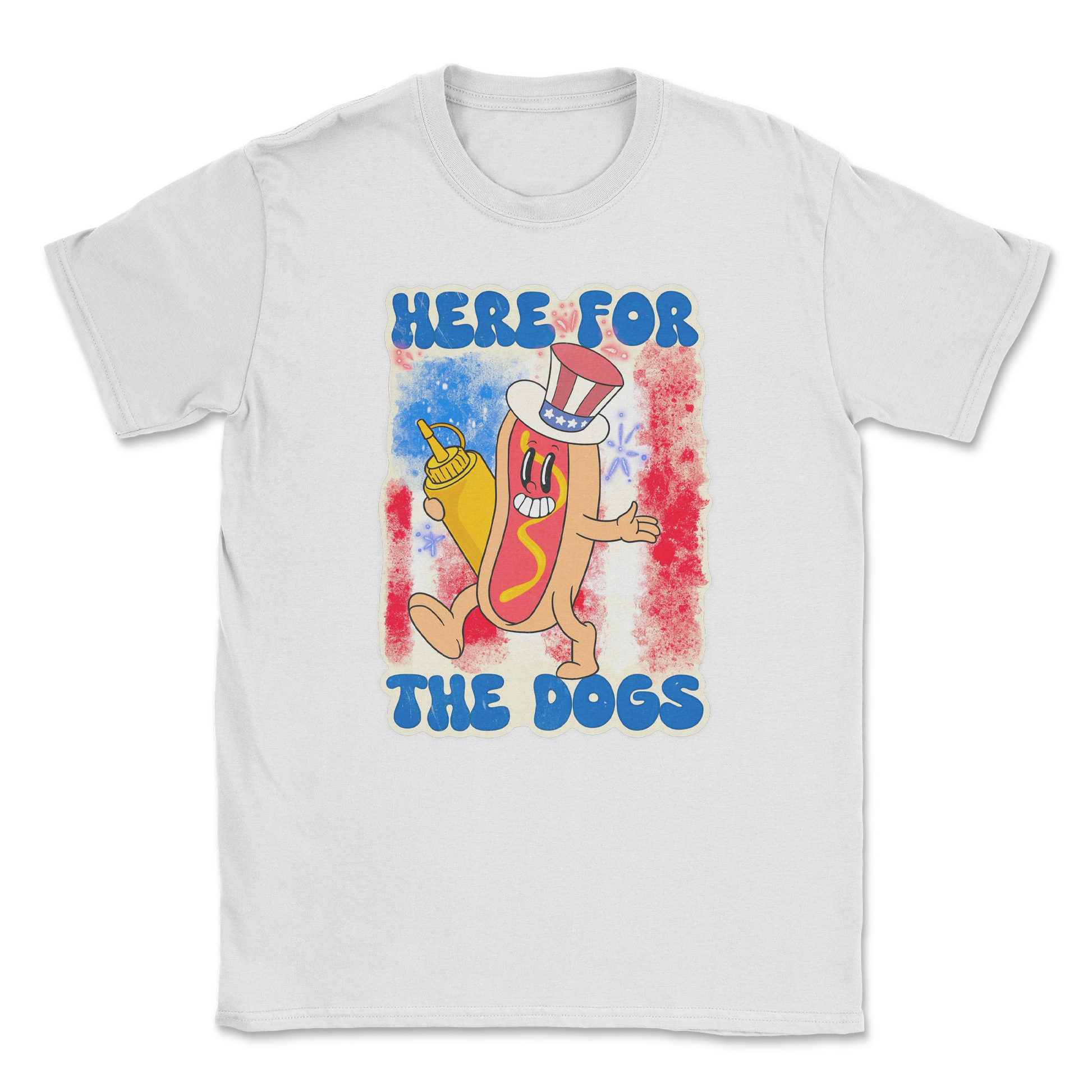 Heavy Blend T-Shirt Hot Dog in White