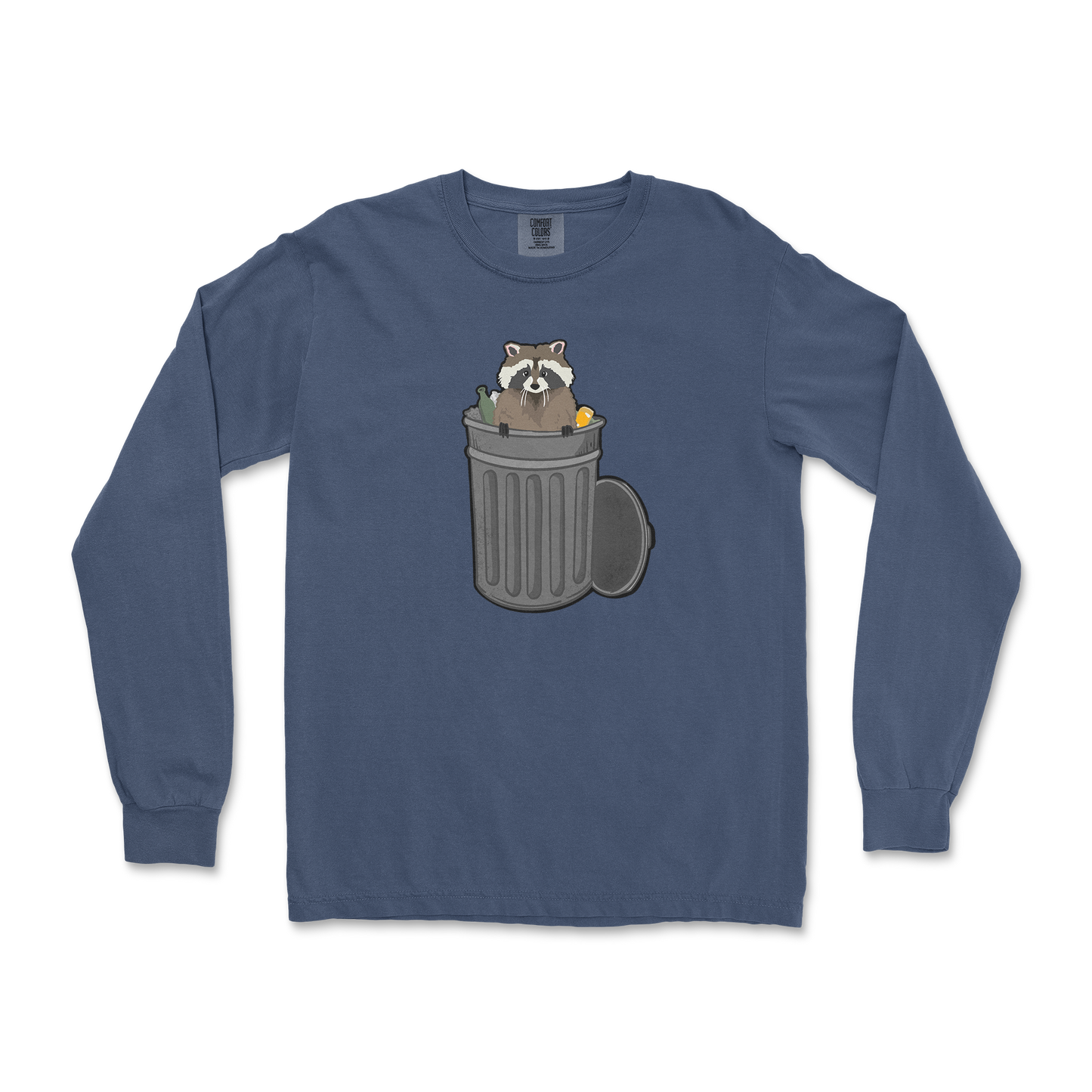 Comfort Colors Long Sleeve Trash Panda Enthusiast in Midnight