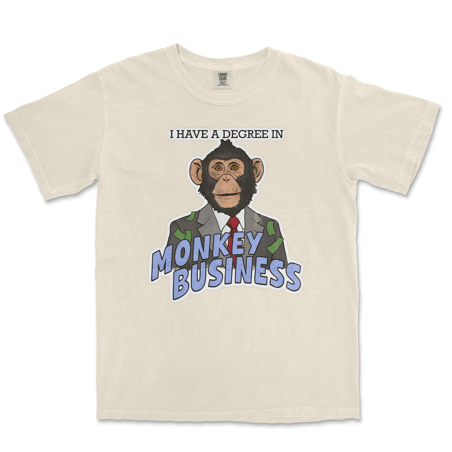 Comfort Colors T-Shirt Monkey Business in Ivory