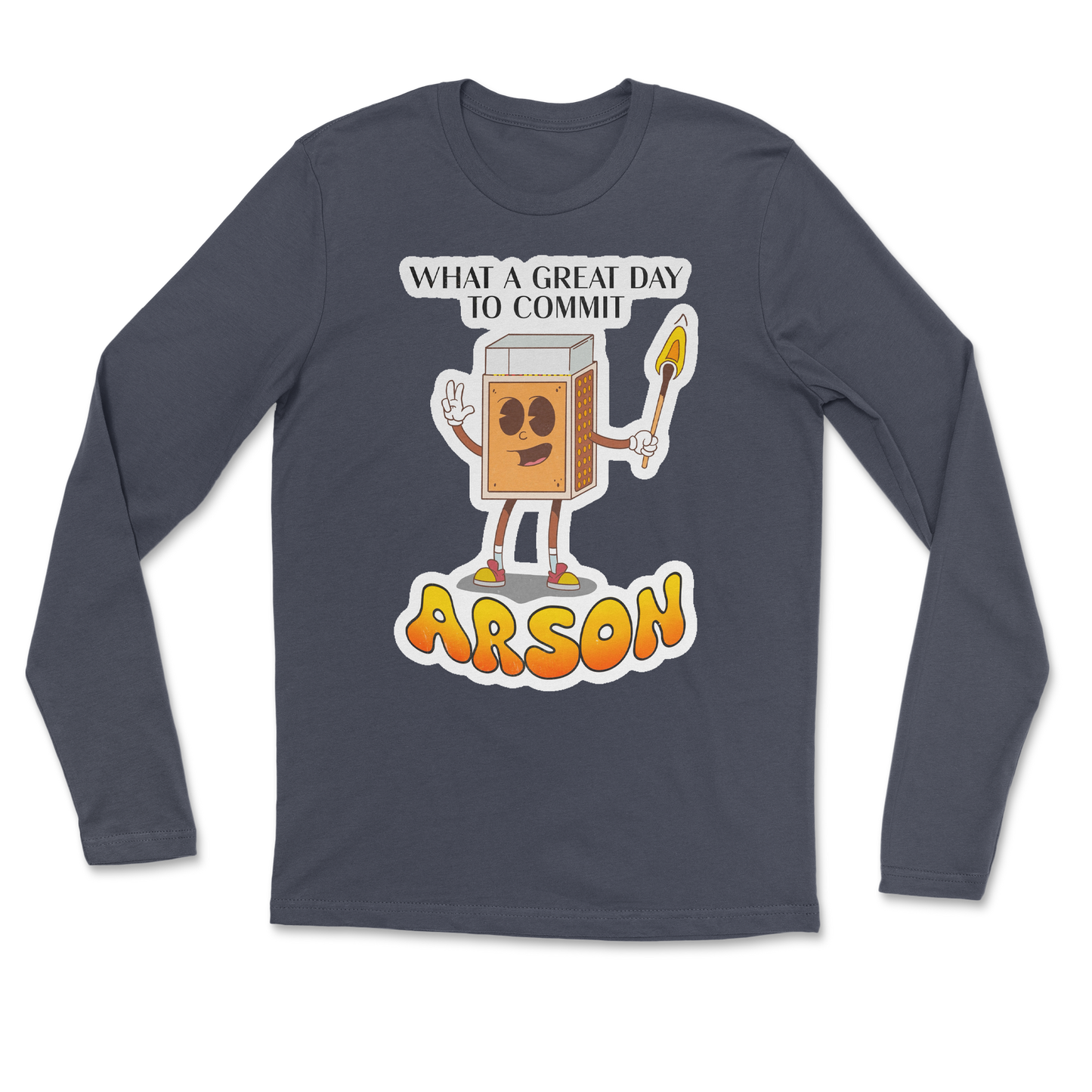 Heavy Blend Long Sleeve Commit Arson in Navy