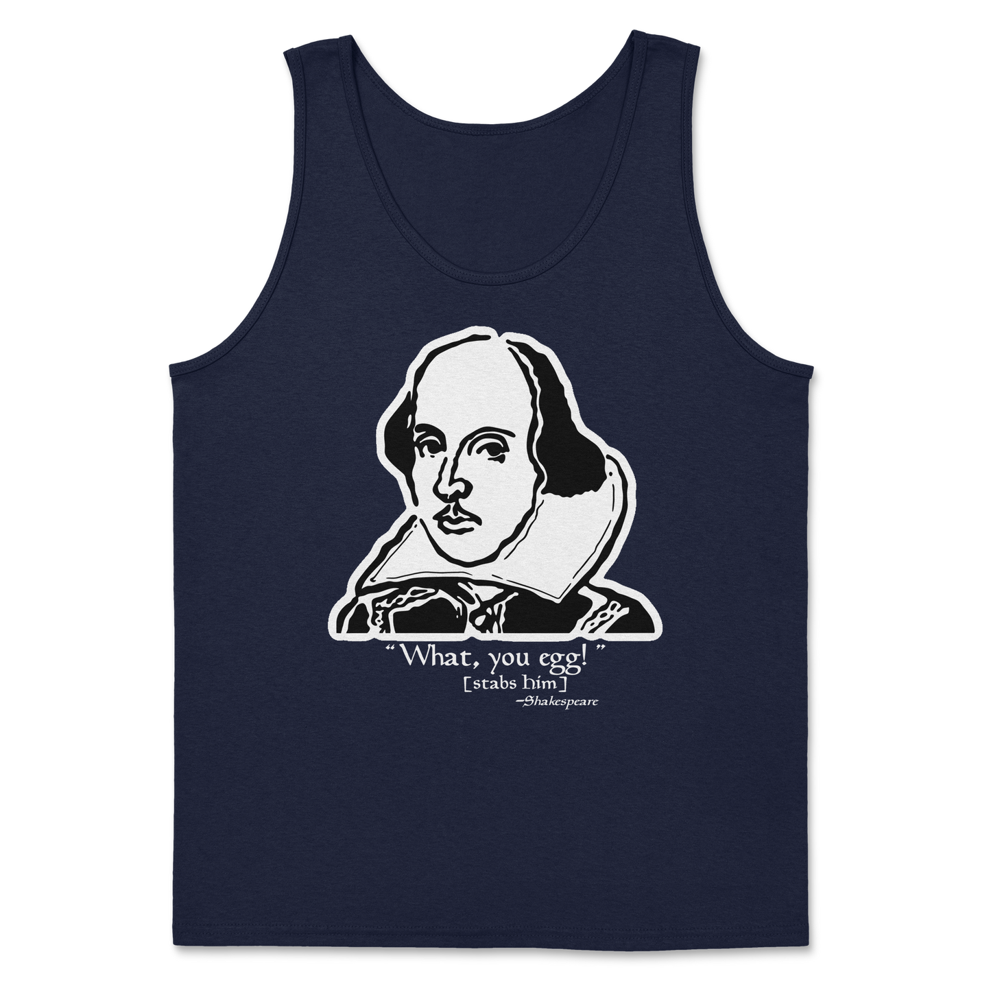 The Nice Shirt Tank Top Shakespeare Quote in Navy