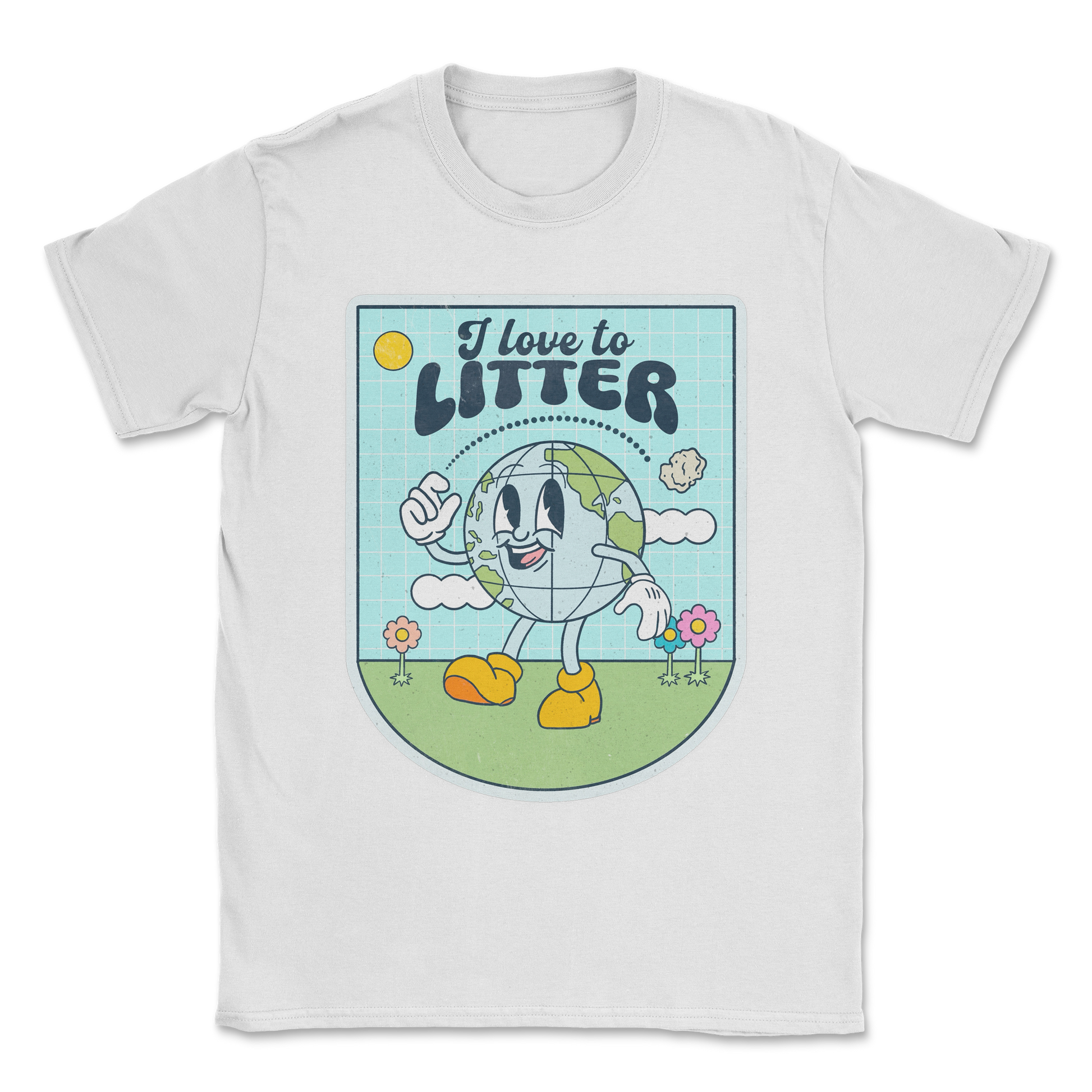 Heavy Blend T-Shirt Earth Day in White