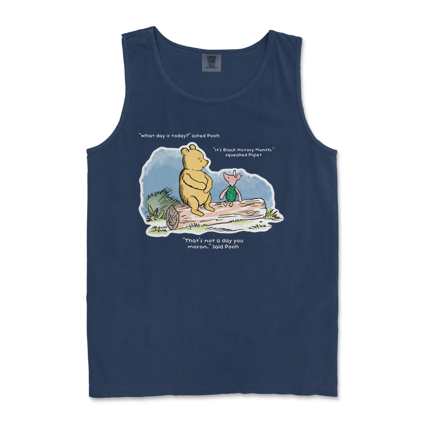 Comfort Colors Tank Top Winnie the Pooh in True-Navy