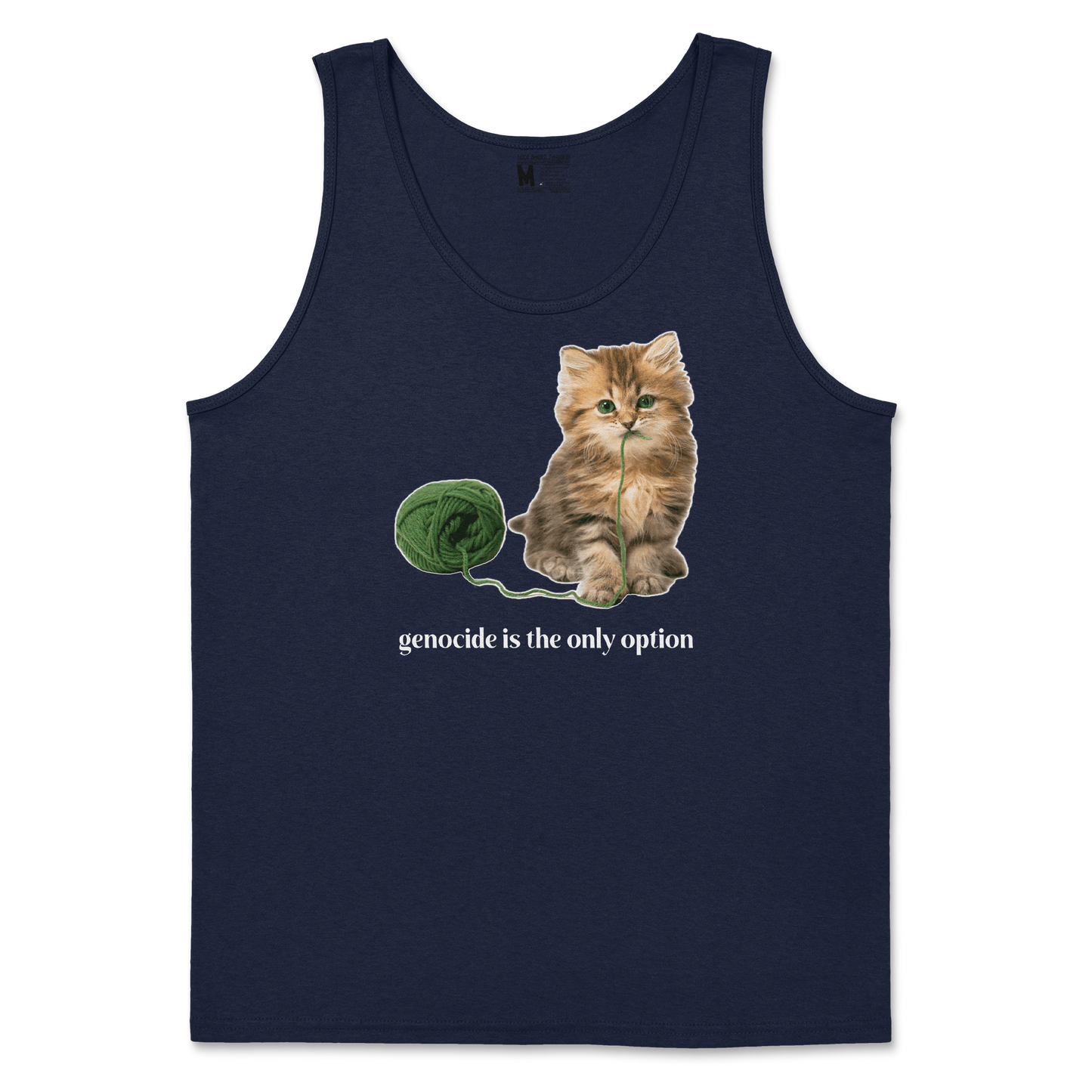 Gildan SoftStyle Tank Top Genocide Kitty  in Navy