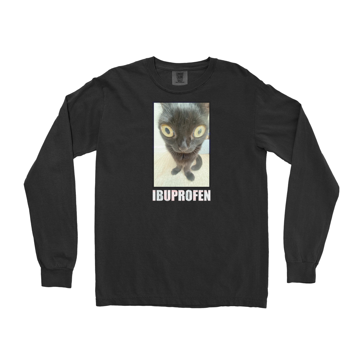 Comfort Colors Long Sleeve Ibuprofen in Black