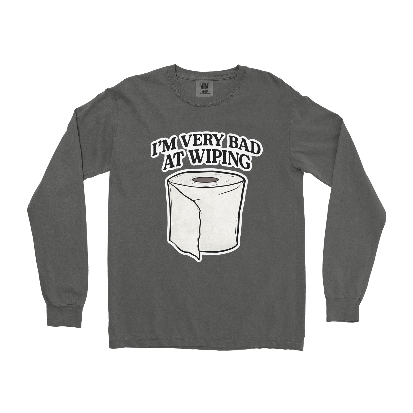 Comfort Colors Long Sleeve Bad Wiper in Pepper