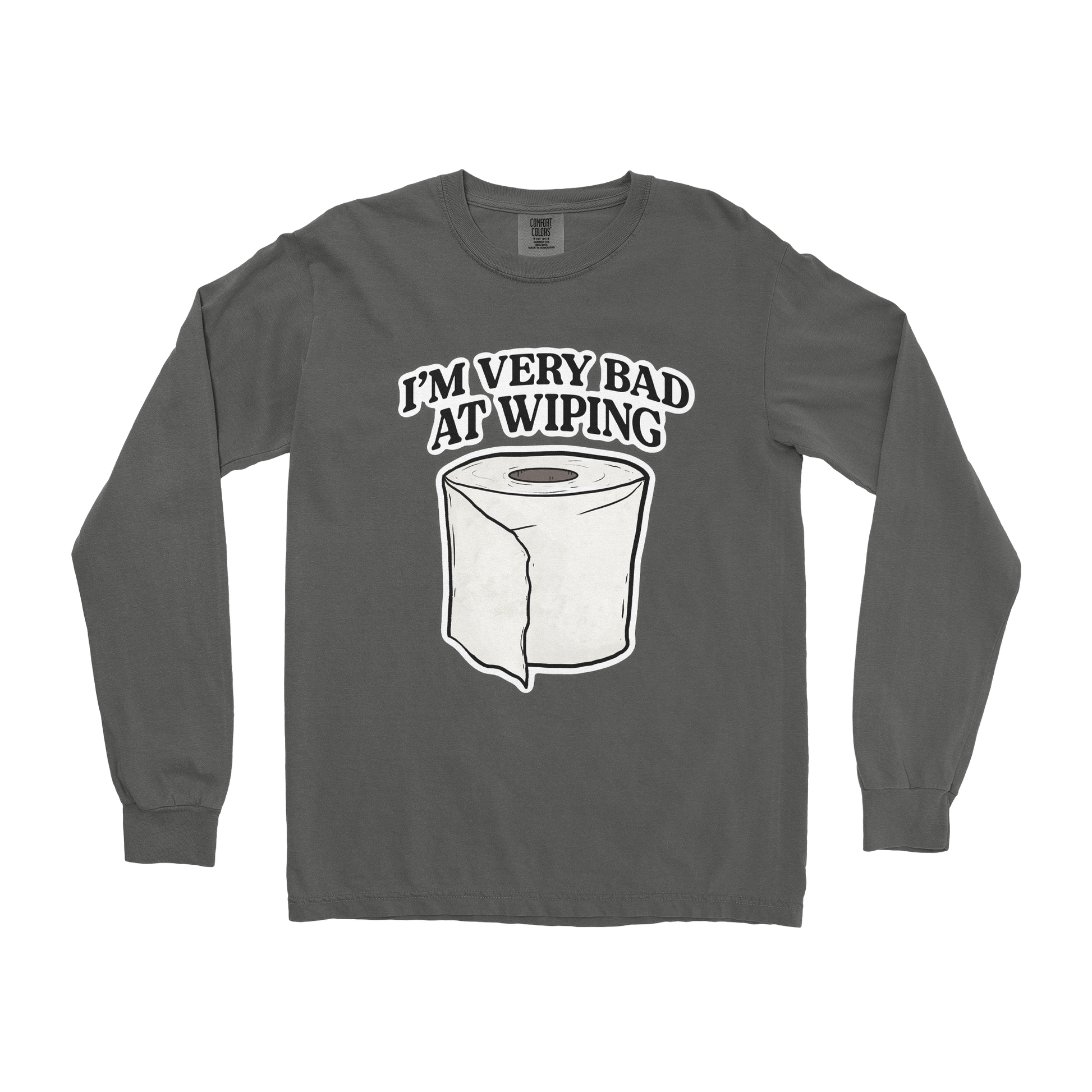 Comfort Colors Long Sleeve Bad Wiper in Pepper