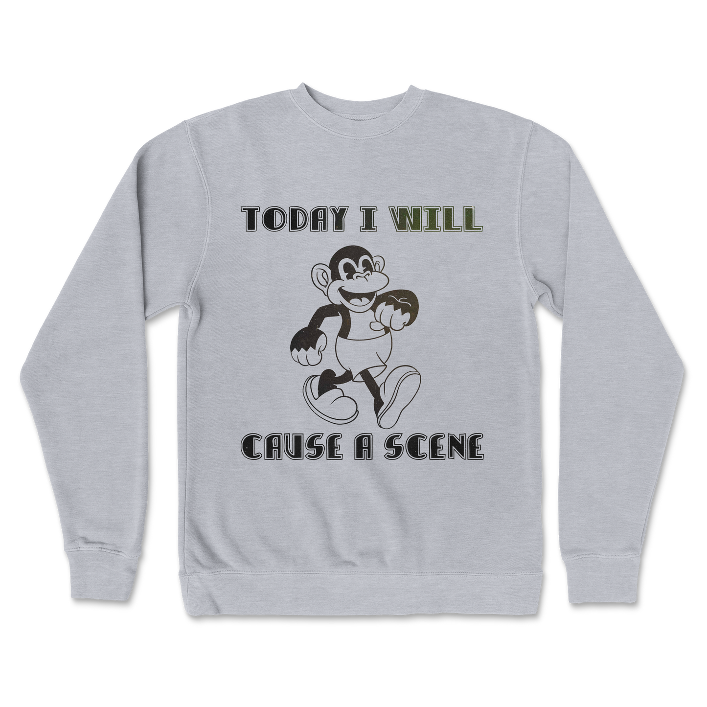 Independent Clothing Co. Crew Neck Cause A Scene in Grey-Heather