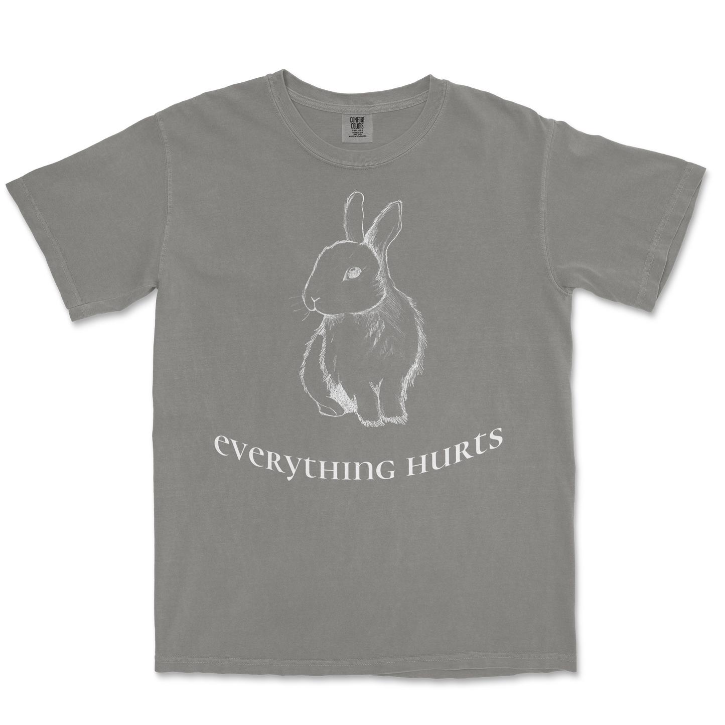 Comfort Colors T-Shirt Everything Hurts in Grey