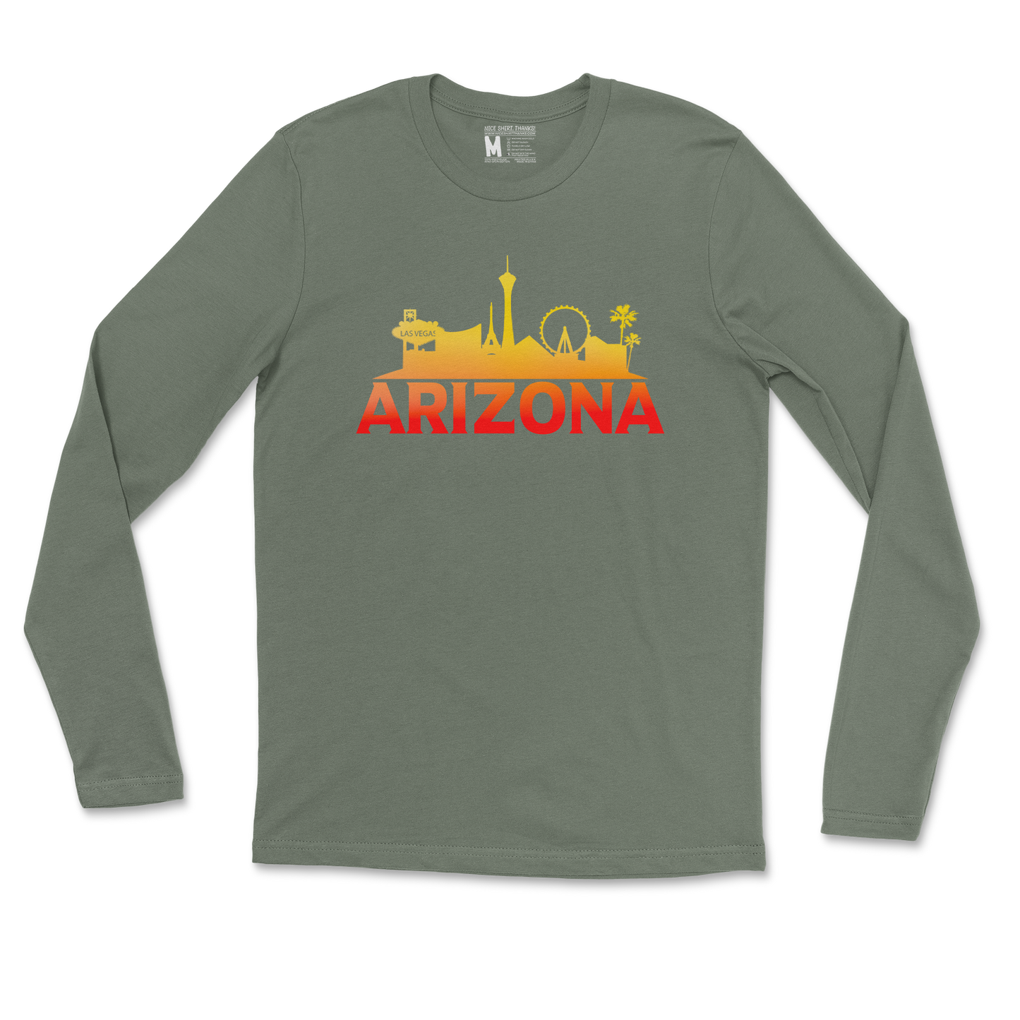 Gildan SoftStyle Long Sleeve in Military Green