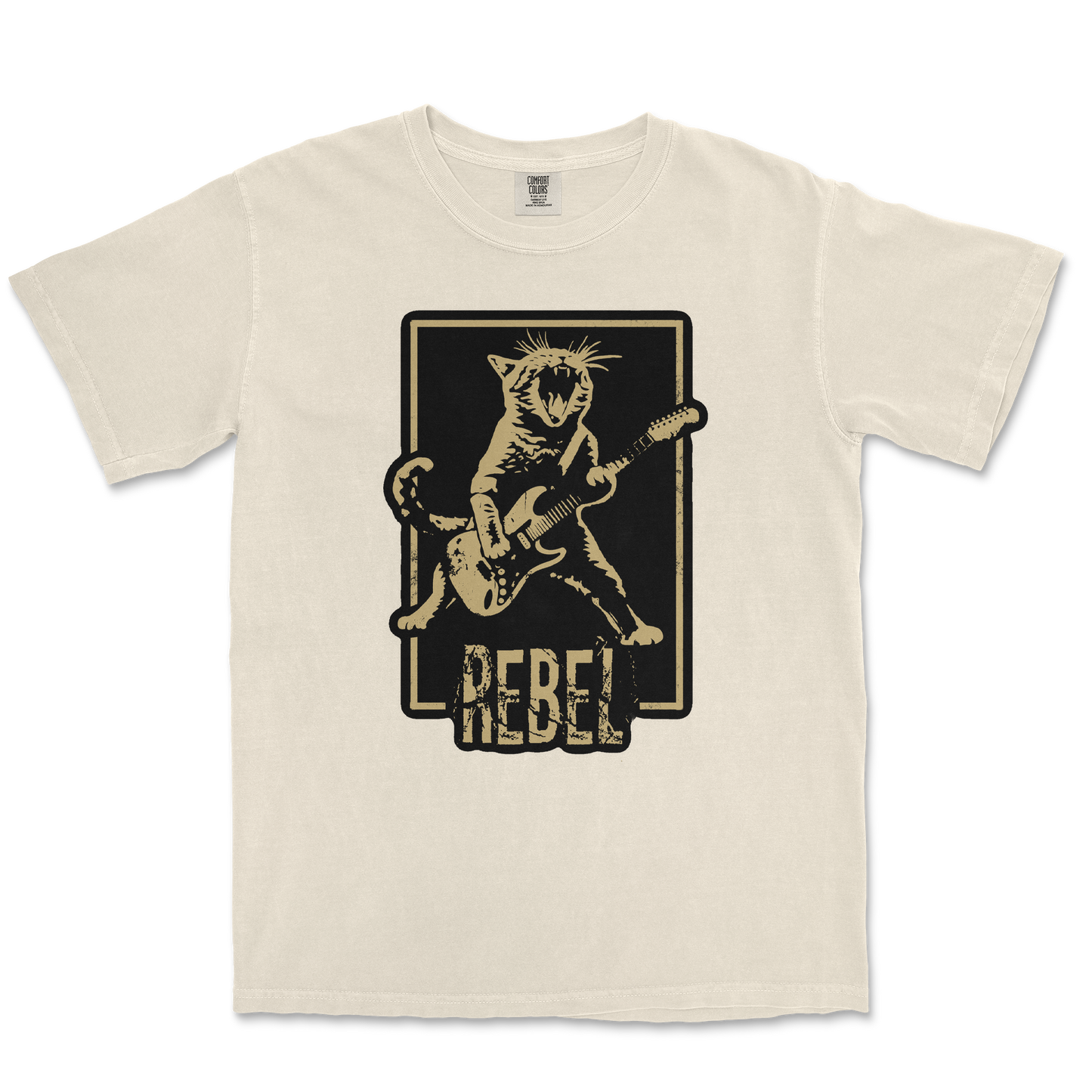 Comfort Colors T-Shirt Rebel Kitty in Ivory