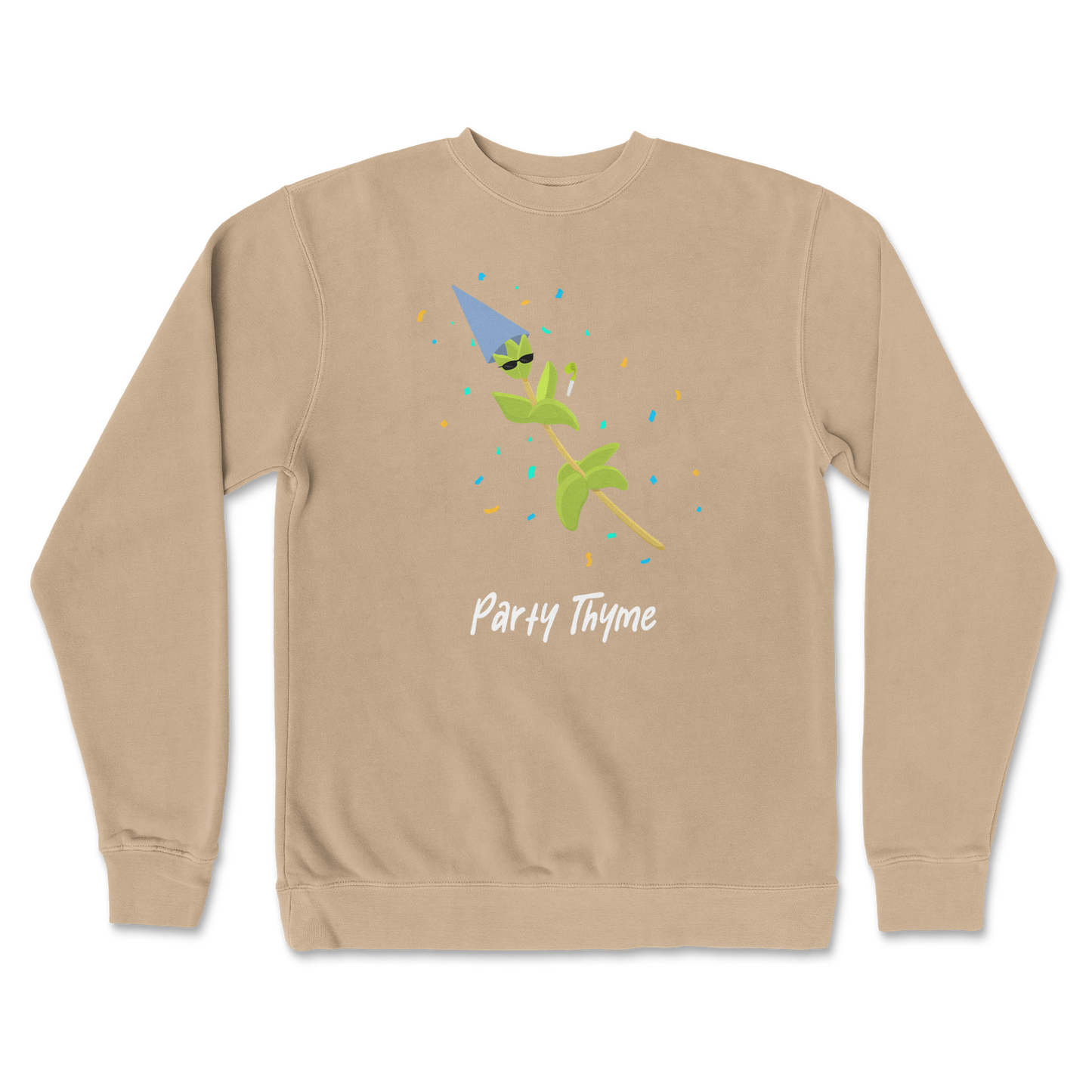 Independent Clothing Co. Crew Neck Party Thyme in Sandstone