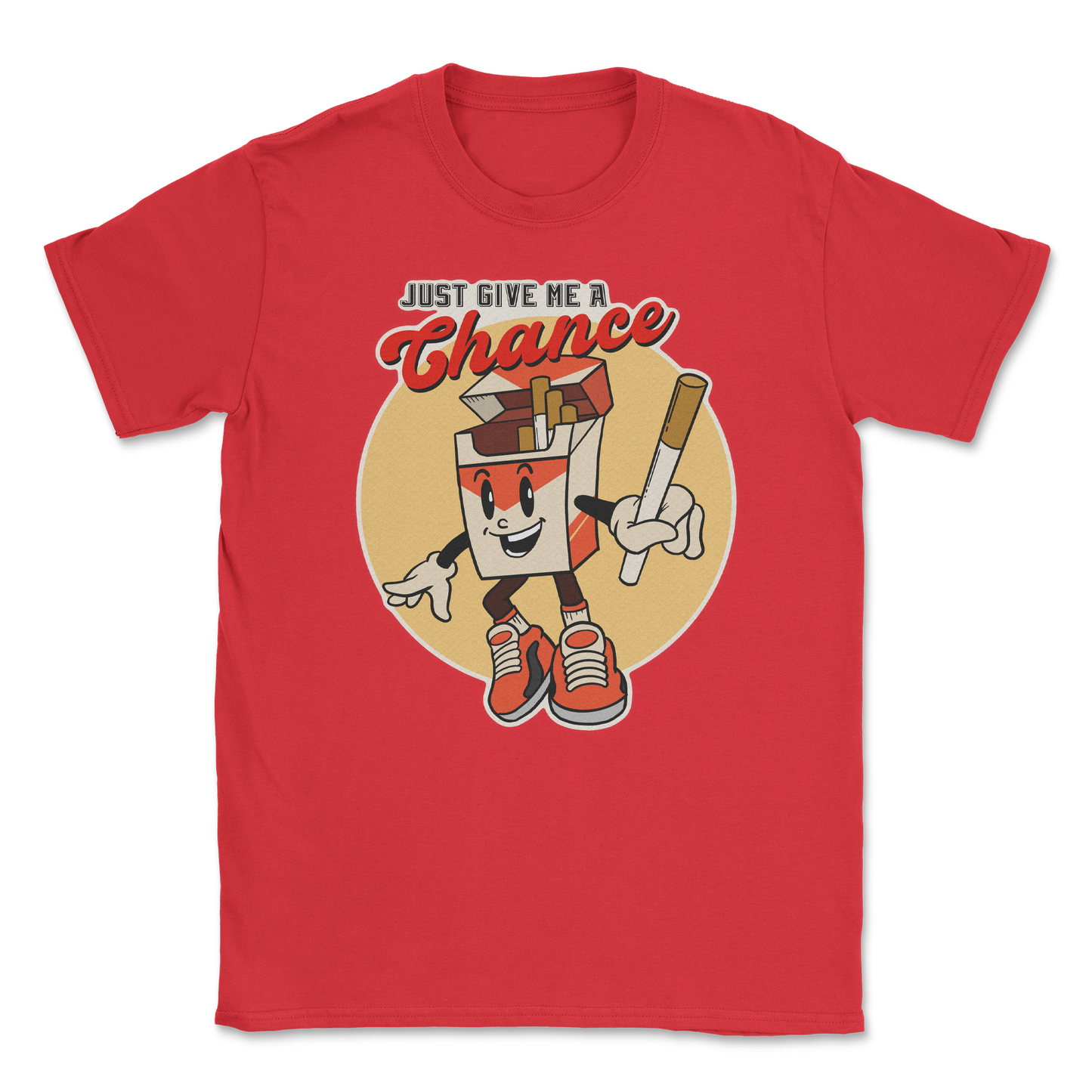 Heavy Blend T-Shirt Vintage Cigarette in Red