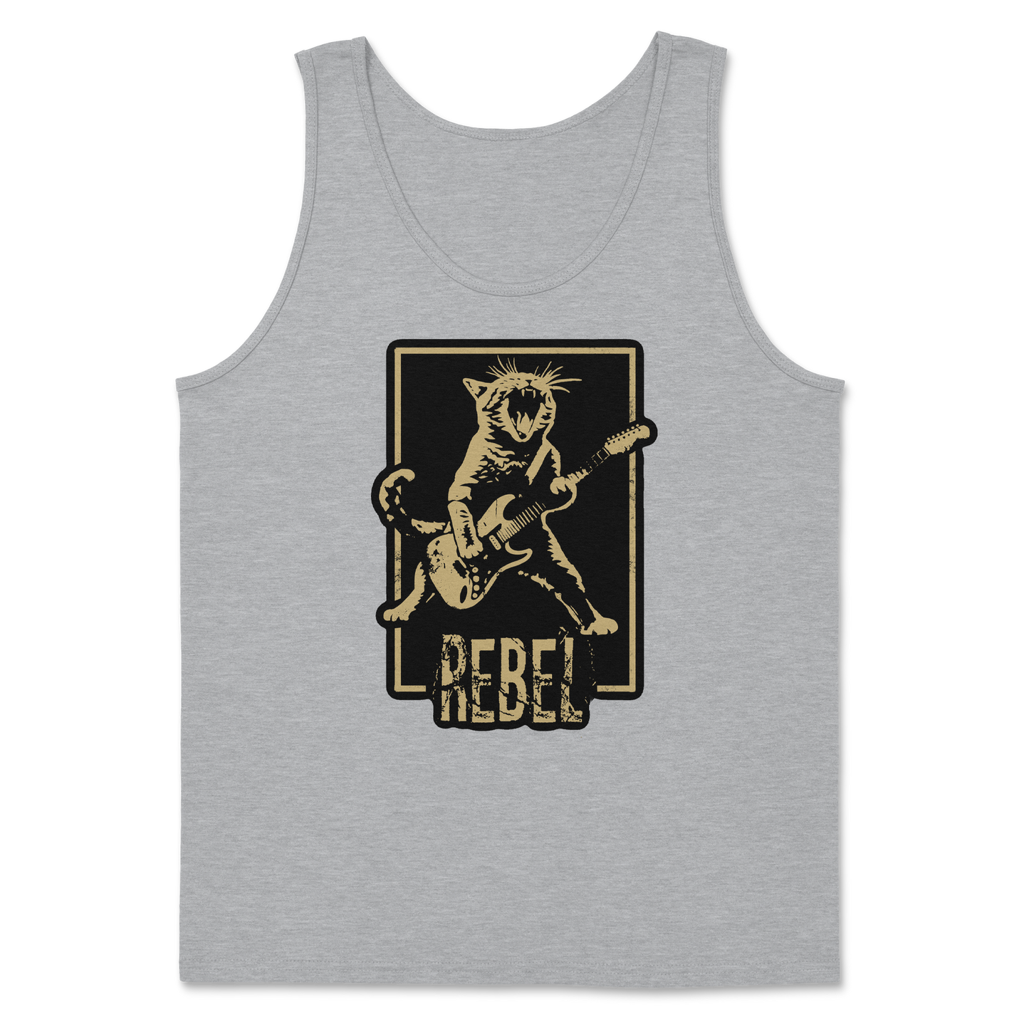 Heavy Blend Tank Top Rebel Kitty in Sports Grey
