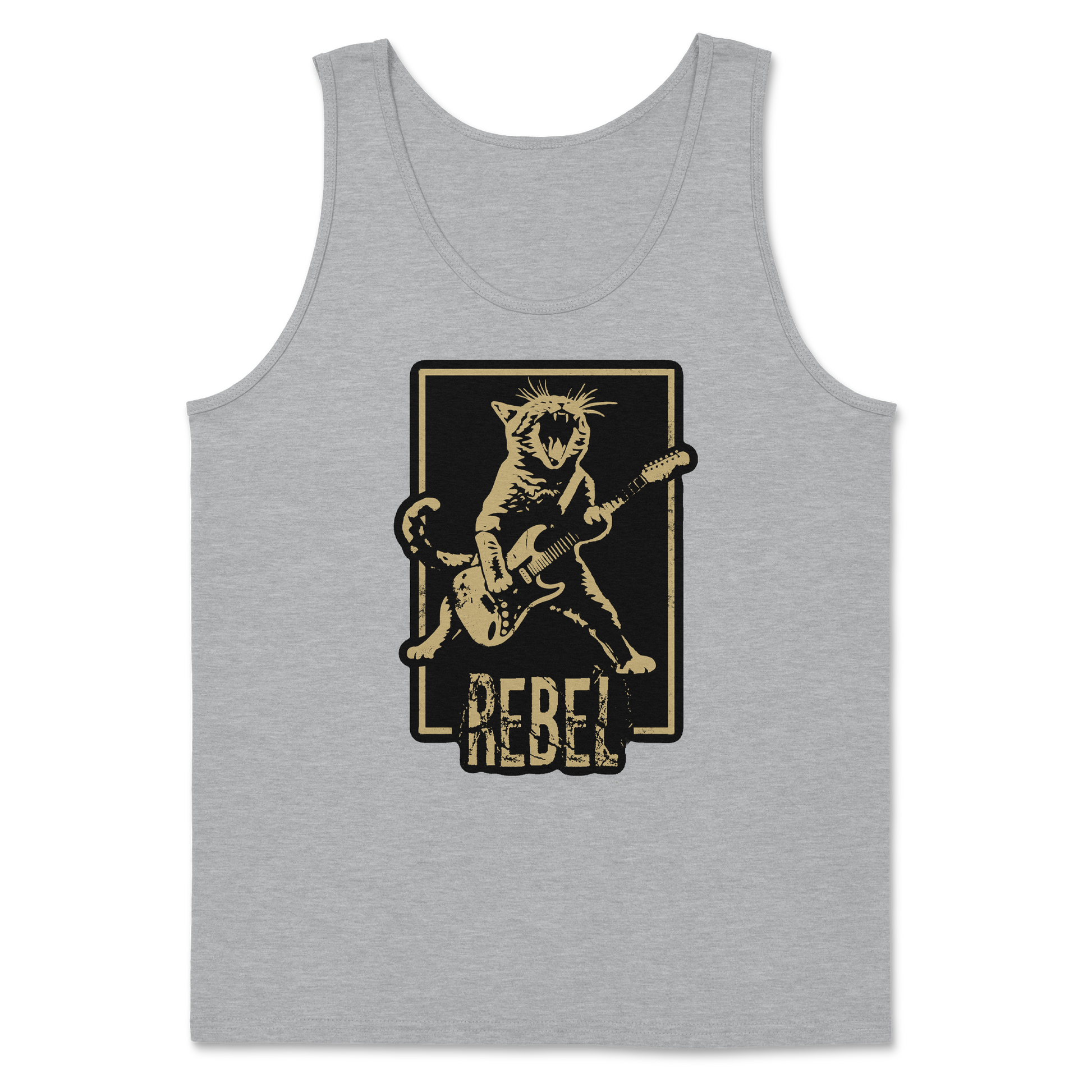 Heavy Blend Tank Top Rebel Kitty in Sports Grey
