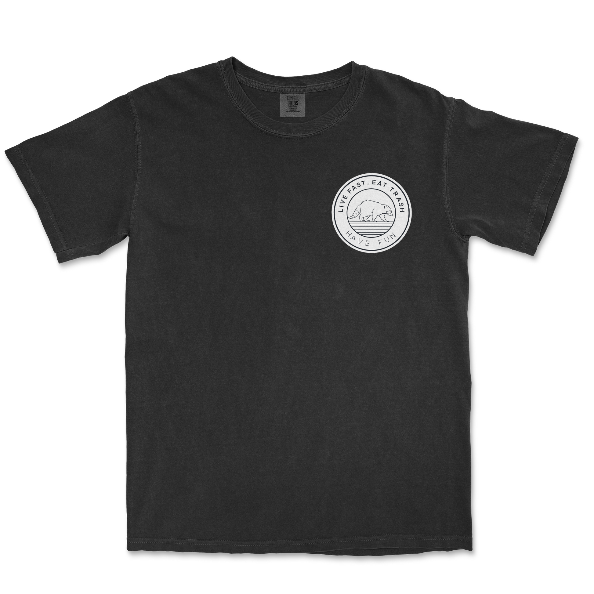 Comfort Colors T-Shirt Raccoon Logo  in Black
