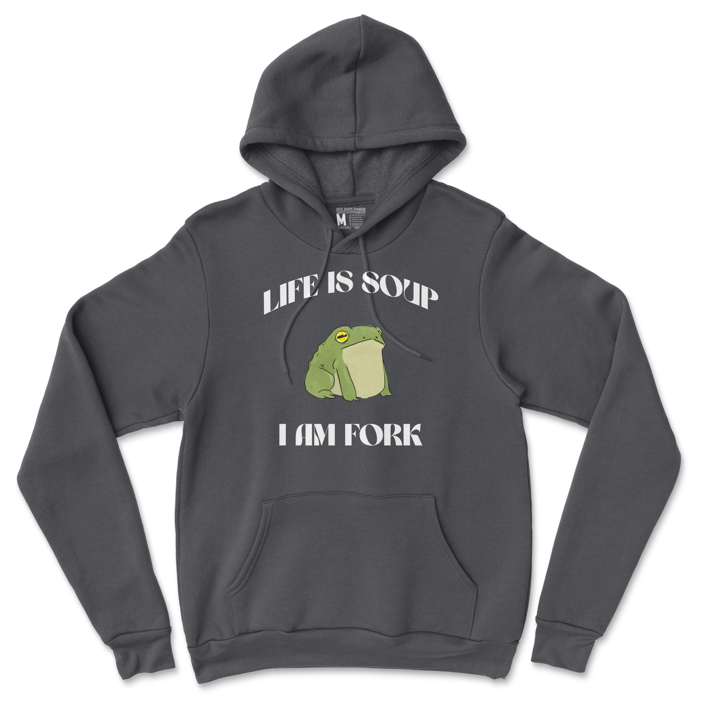 Gildan SoftStyle Hoodie I Am Fork in Black