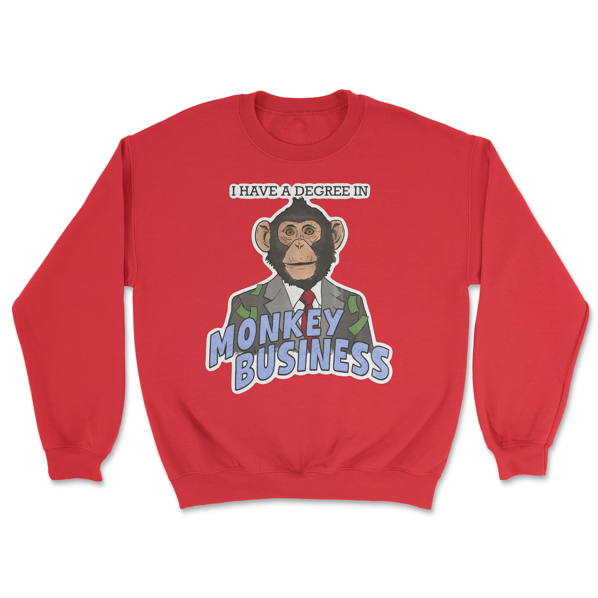 Heavy Blend Crew Neck Monkey Business in Red