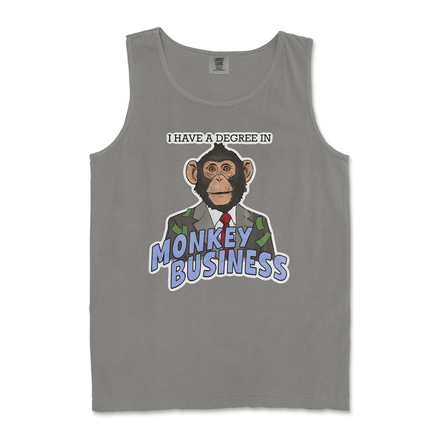 Comfort Colors Tank Top Monkey Business in Grey