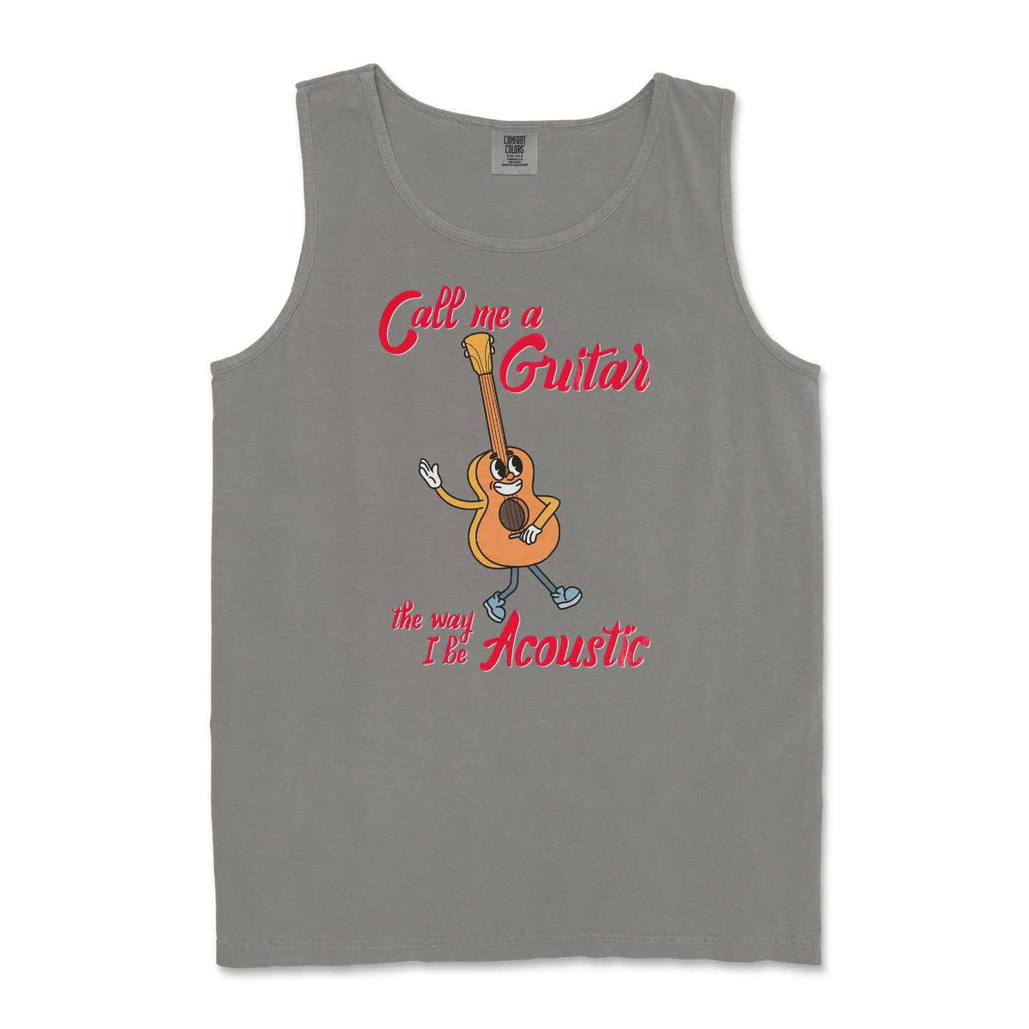 Comfort Colors Tank Top I Do Be Acoustic in Grey